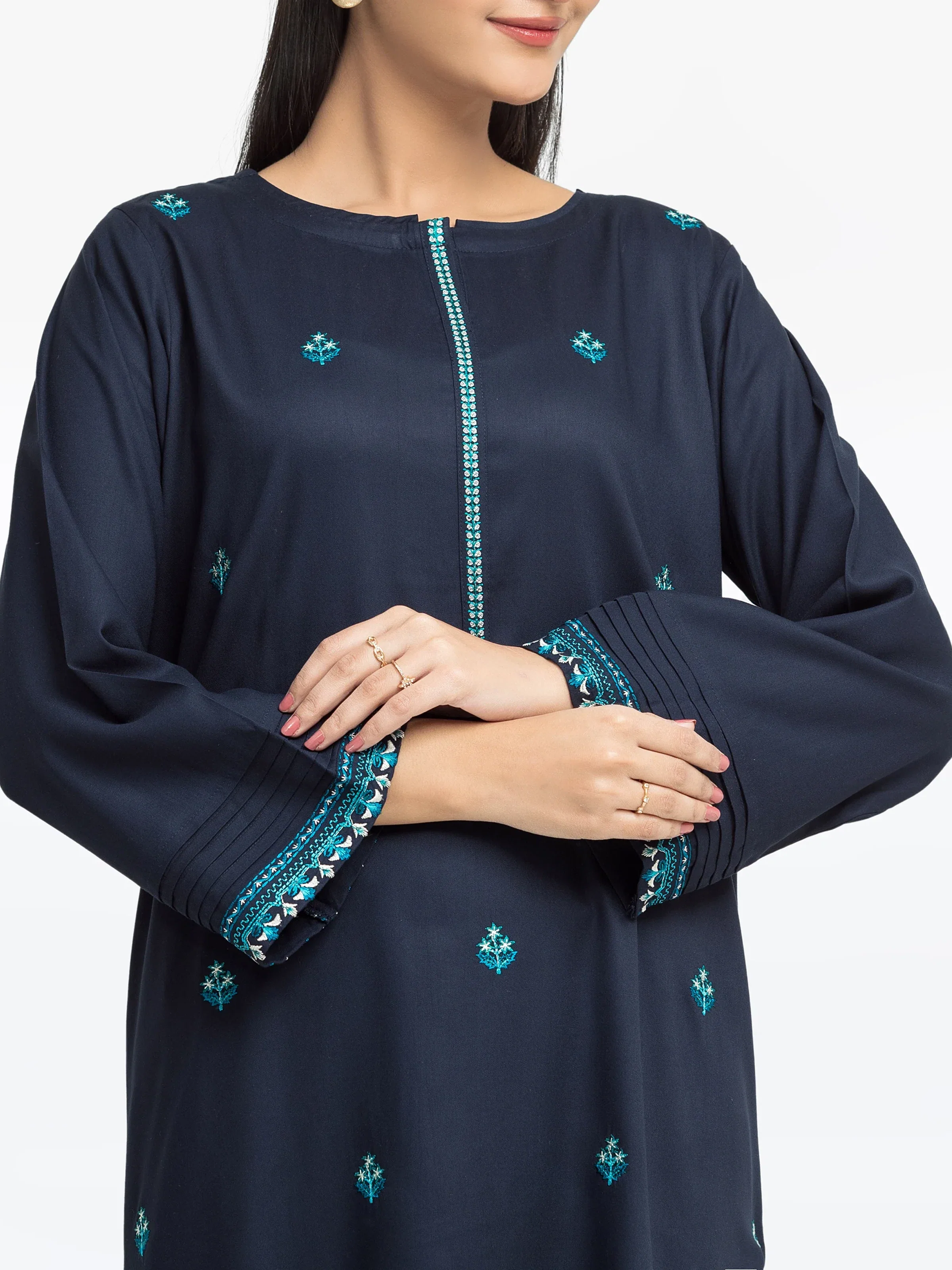 Pret Embroidered Marina Twill Viscose Shirt Trouser - EWTKE24-81548ST - Image 2