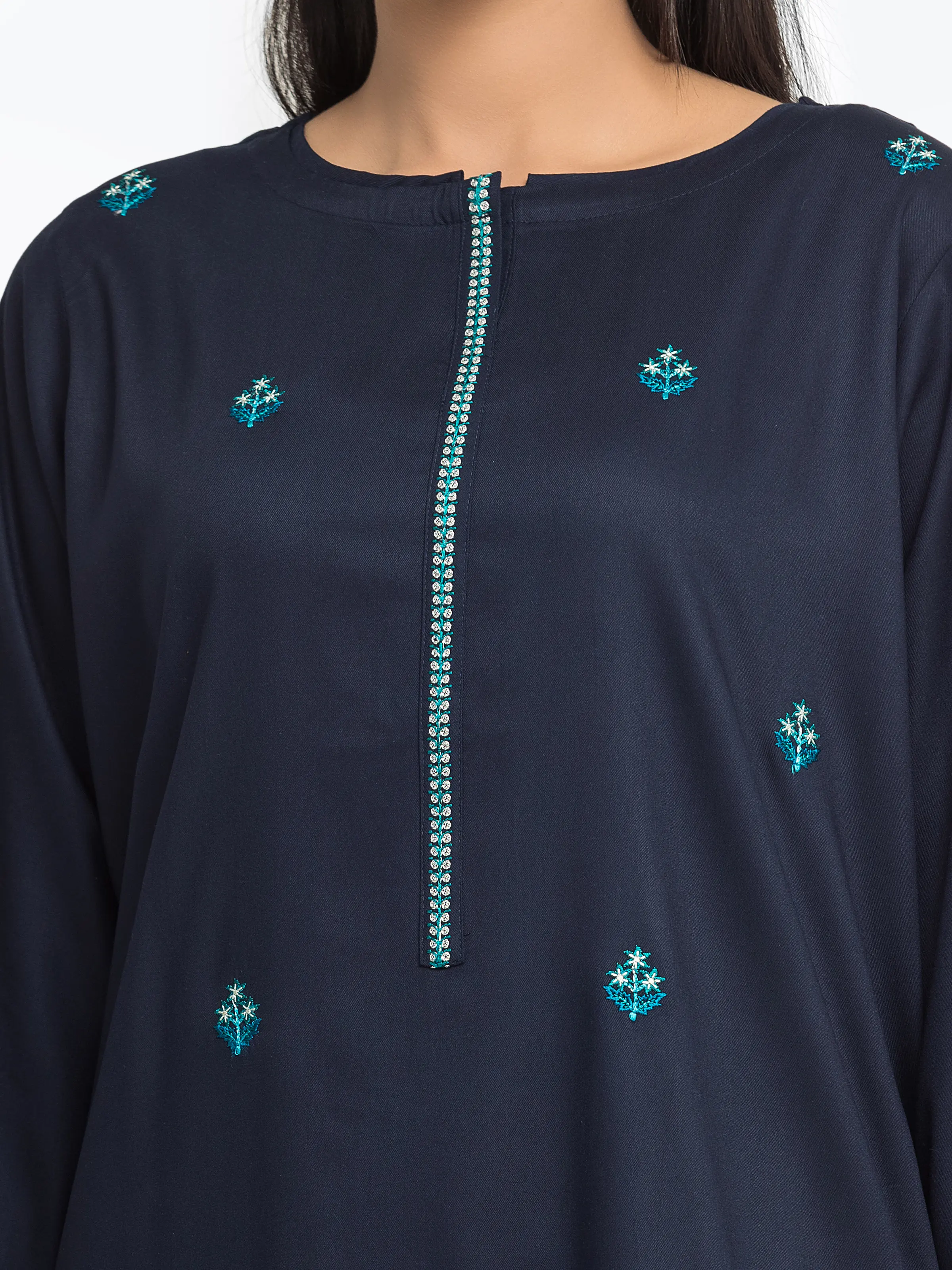Pret Embroidered Marina Twill Viscose Shirt Trouser - EWTKE24-81548ST - Image 3