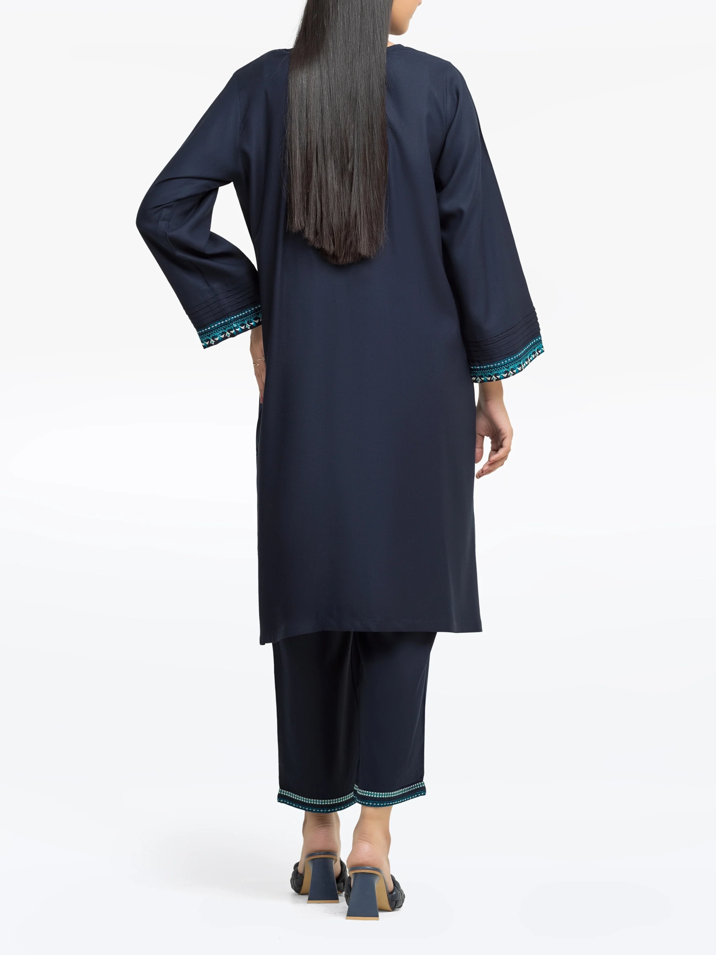 Pret Embroidered Marina Twill Viscose Shirt Trouser - EWTKE24-81548ST - Image 6