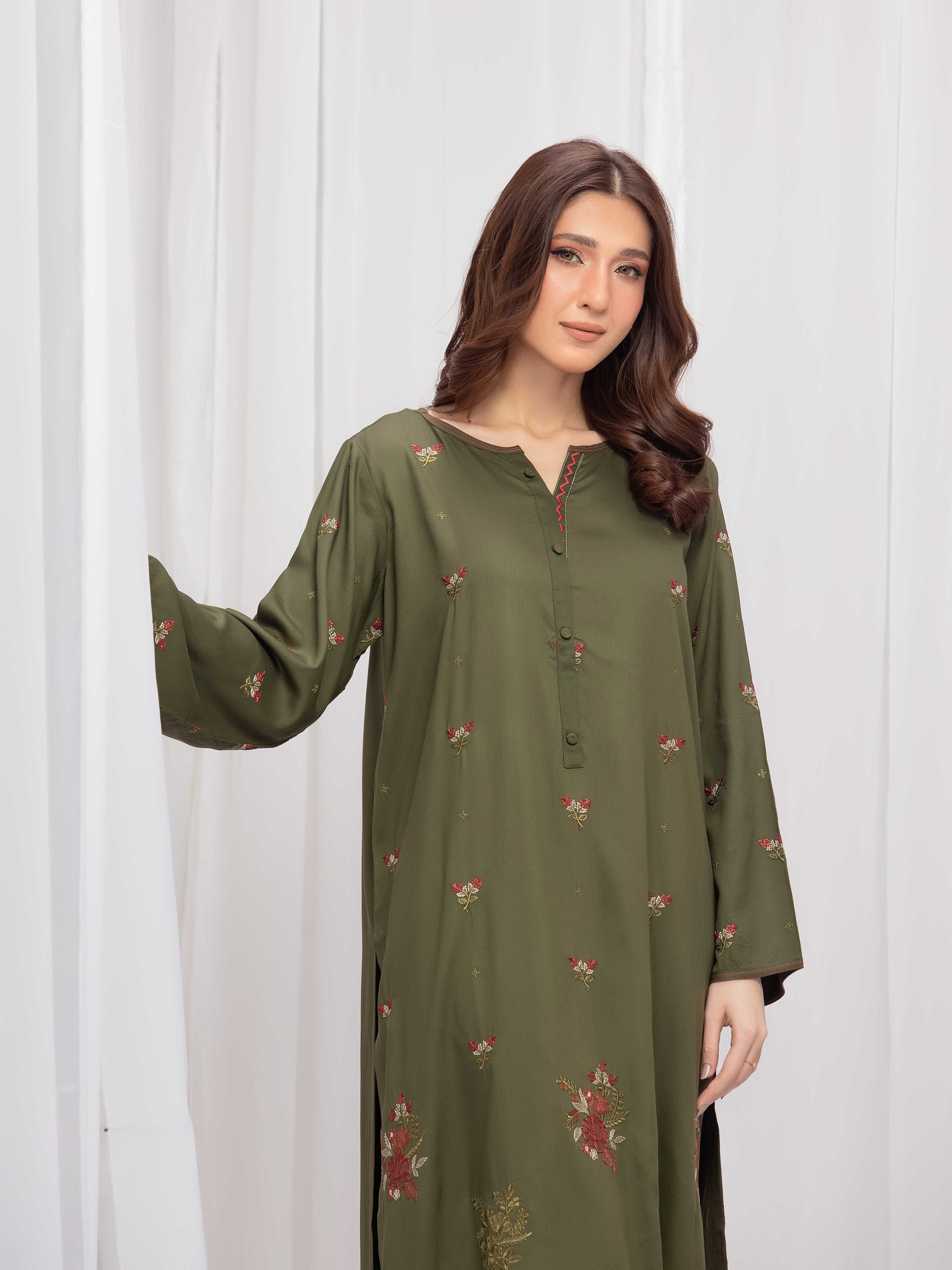 Pret Embroidered Marina Twill Viscose Co-Ord Set - EWTKE24-81549ST - Image 2