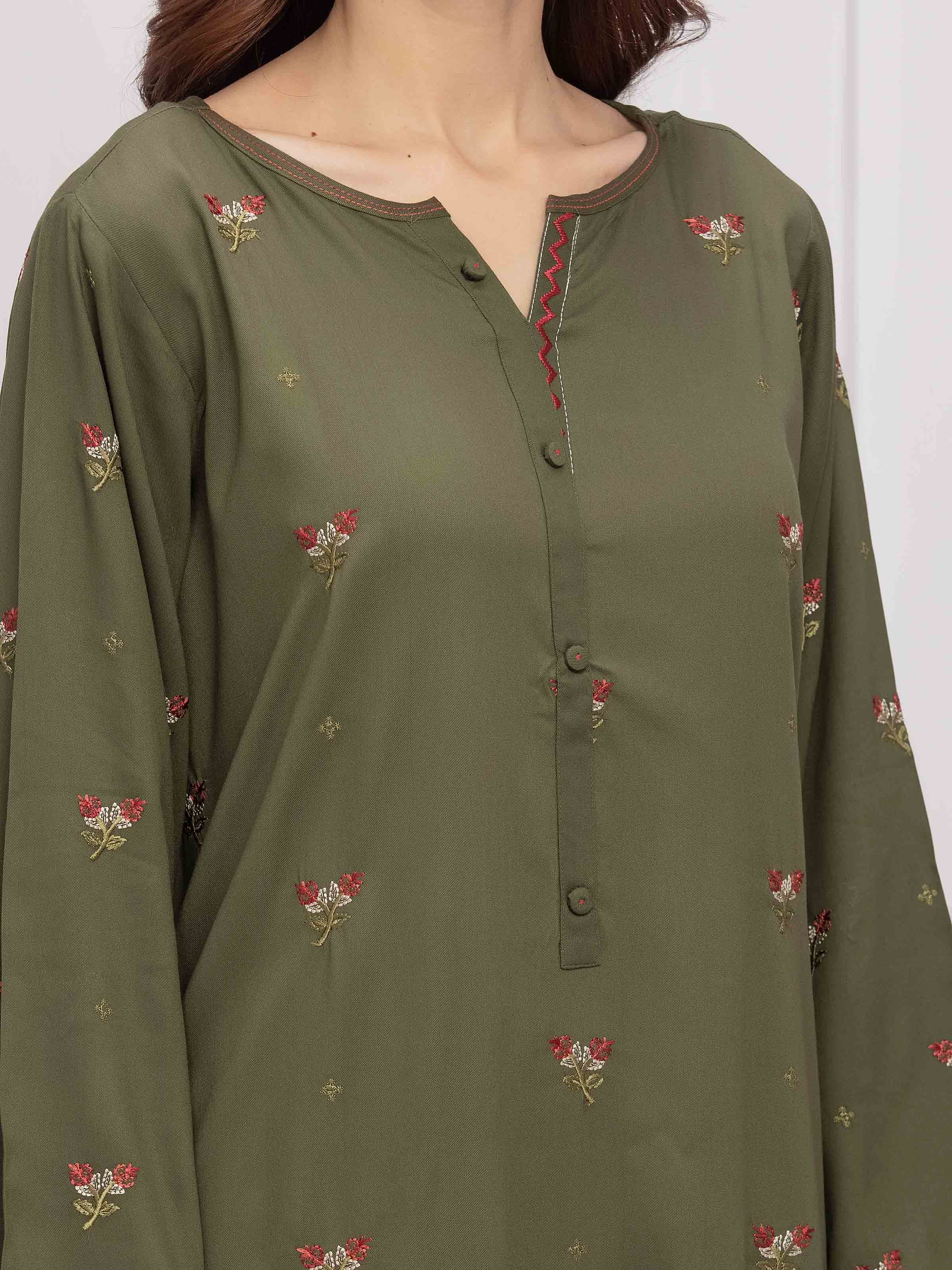 Pret Embroidered Marina Twill Viscose Co-Ord Set - EWTKE24-81549ST - Image 4