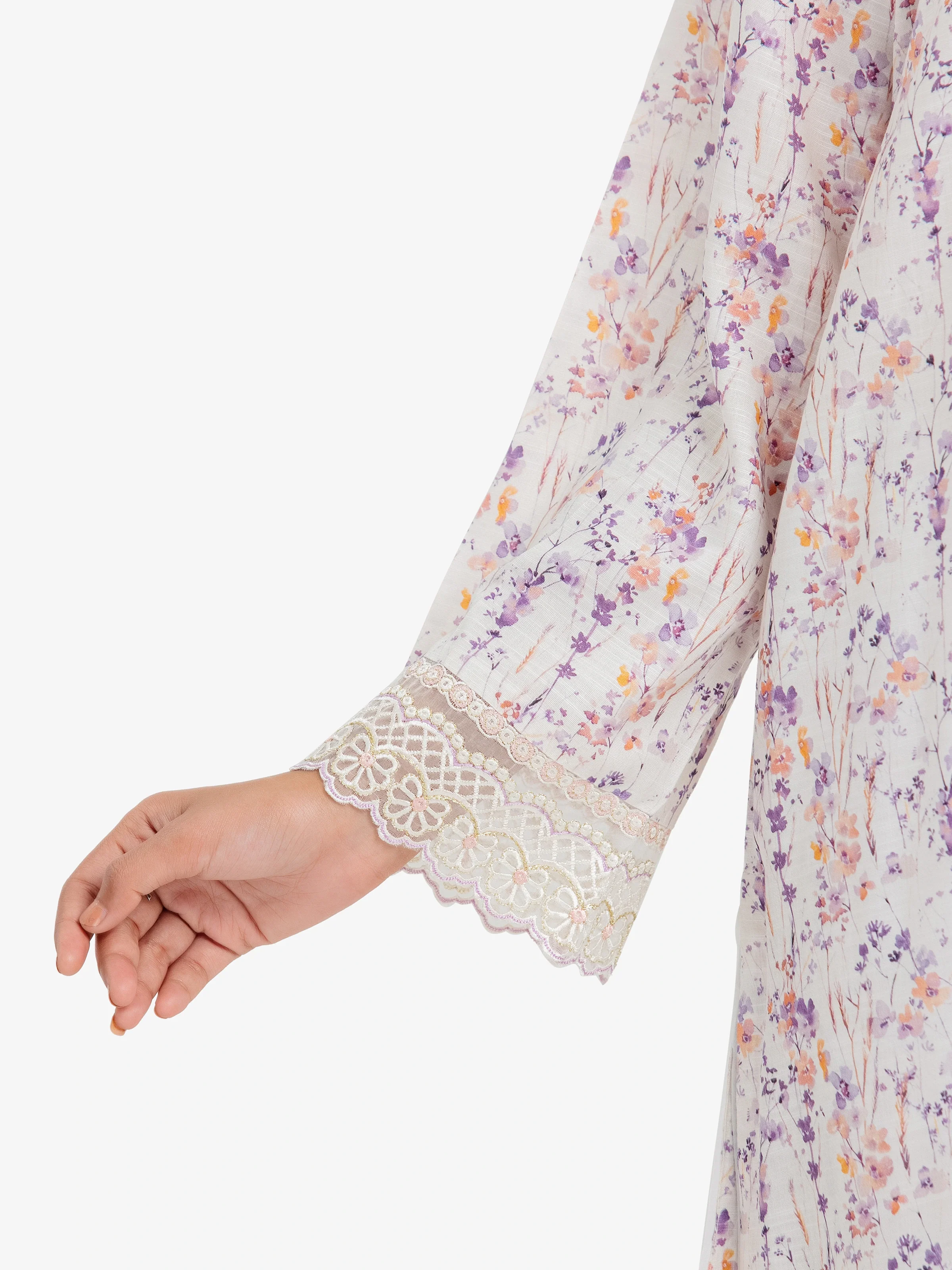 Pret Embroidered Raw Silk Co-Ord Set - EWTKE24-81510ST - Image 3