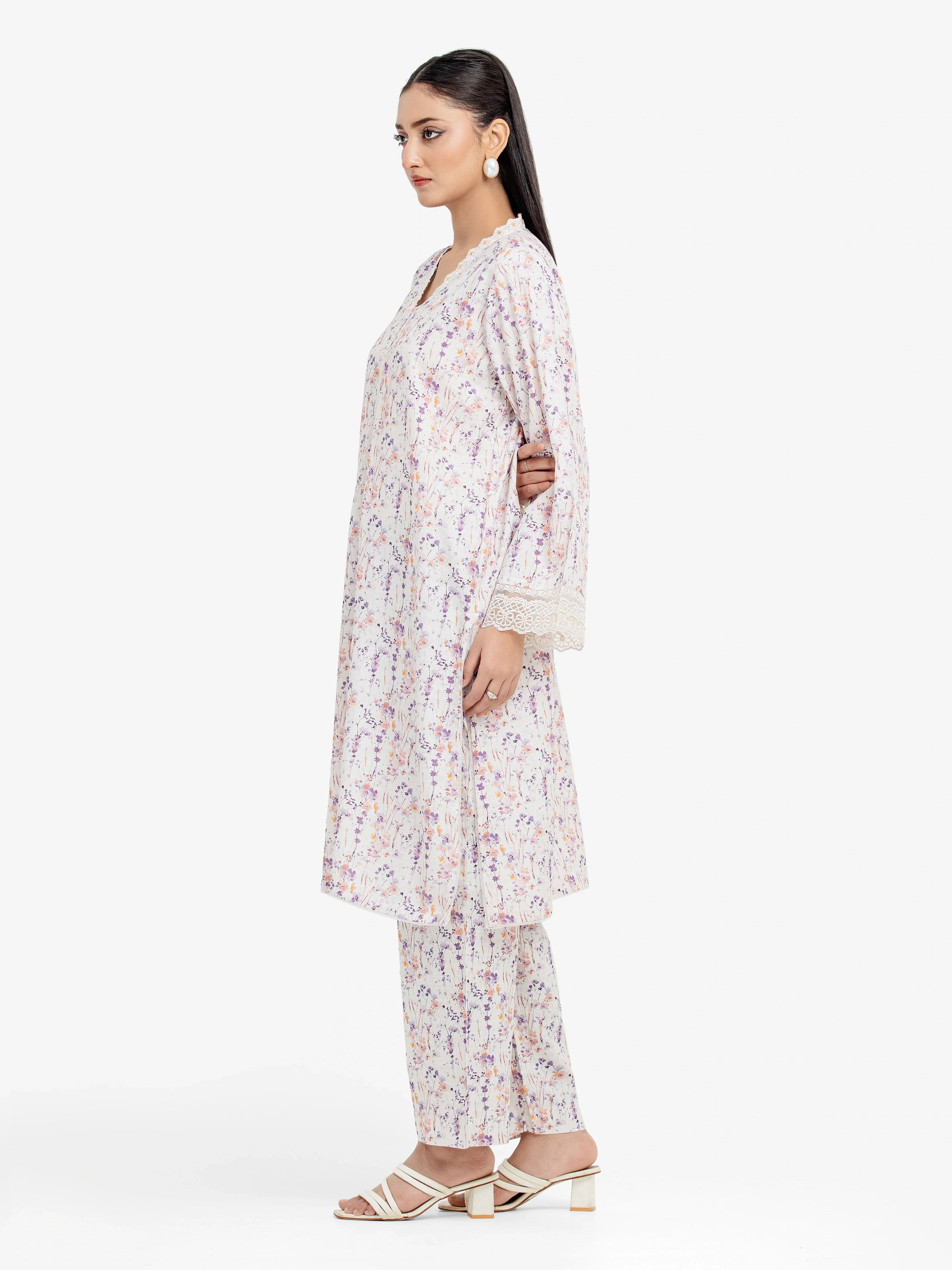 Pret Embroidered Raw Silk Co-Ord Set - EWTKE24-81510ST - Image 4