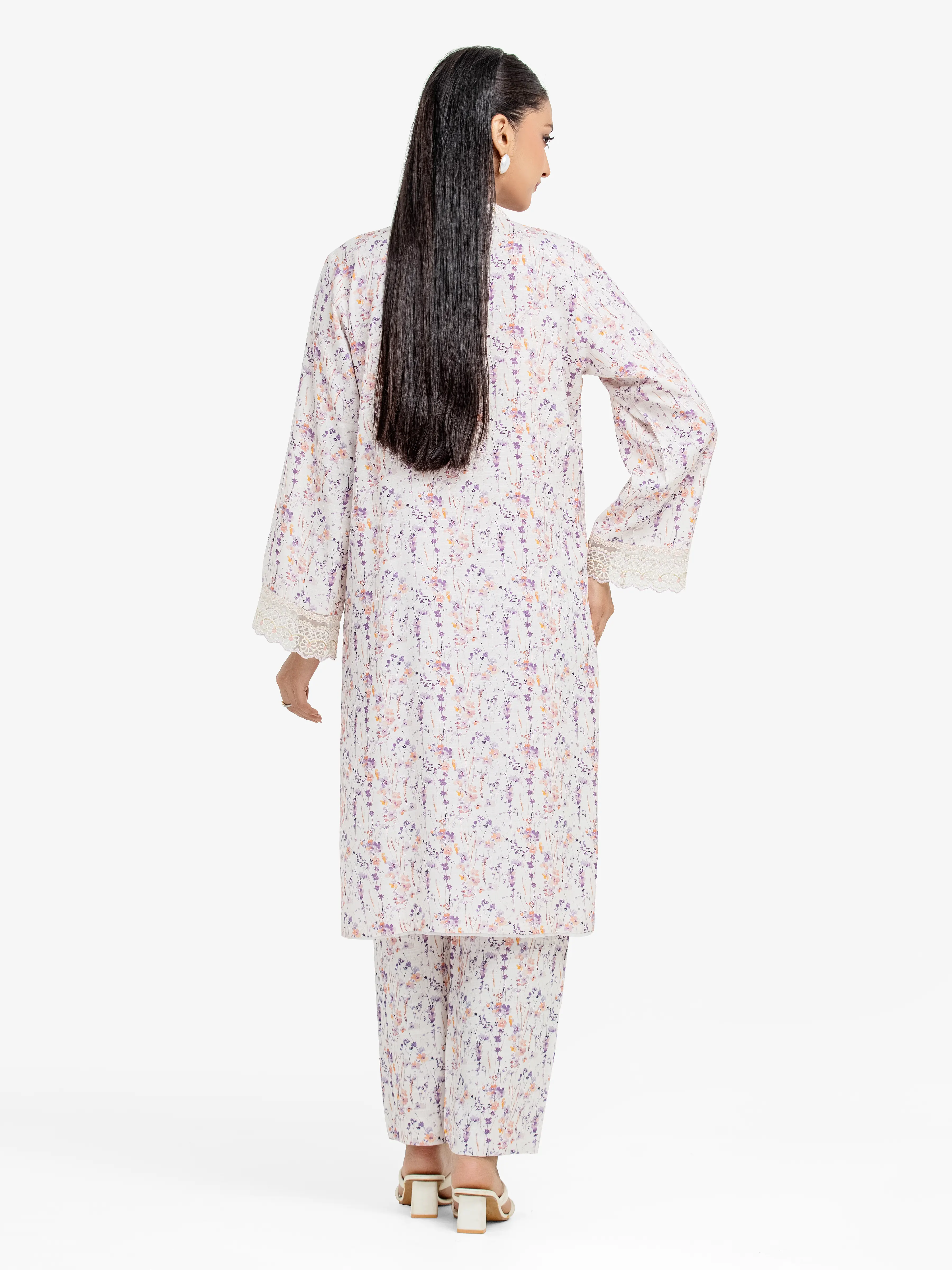 Pret Embroidered Raw Silk Co-Ord Set - EWTKE24-81510ST - Image 5