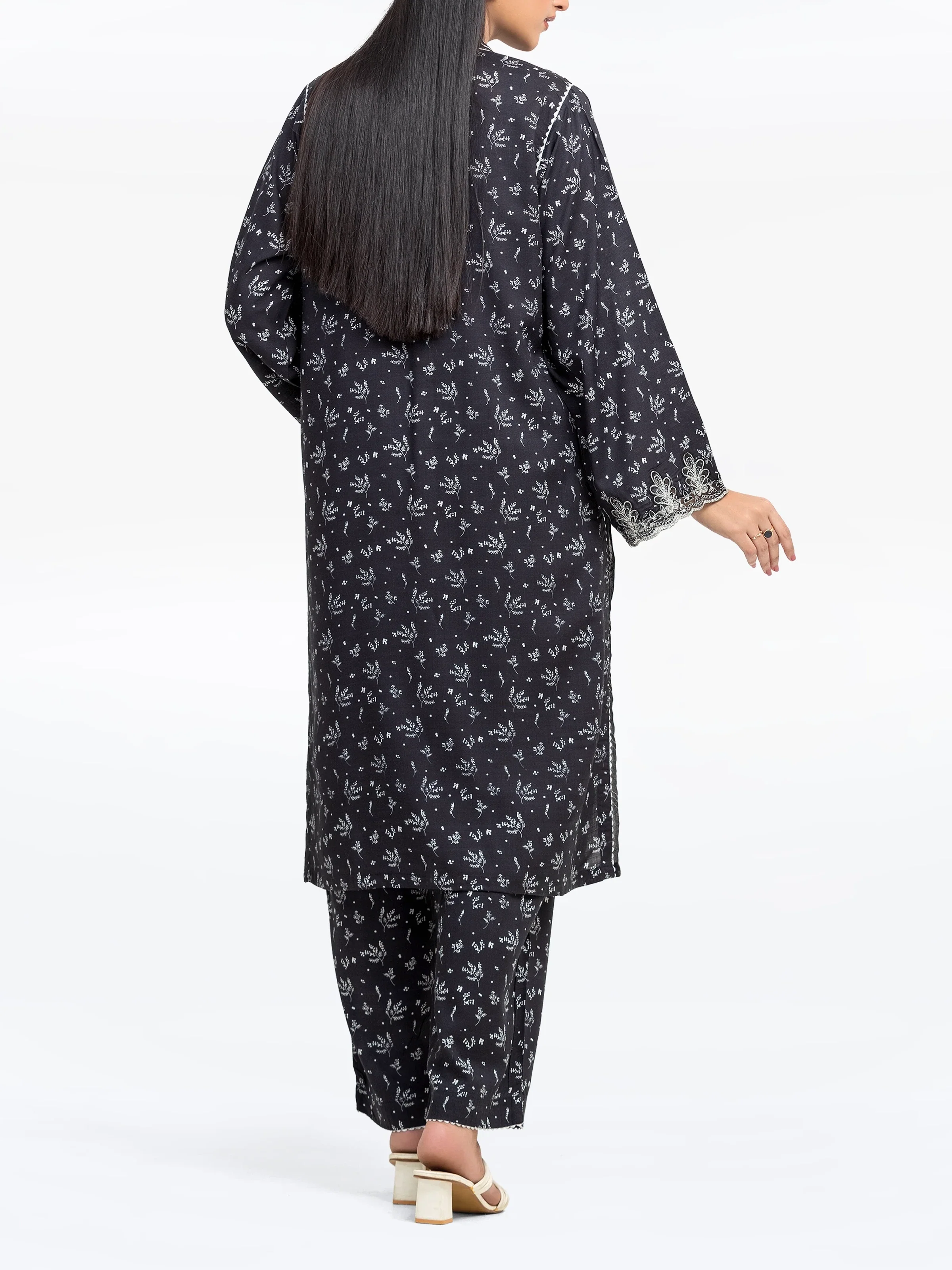 Pret Embroidered Raw Silk Co-Ord Set - EWTKE24-81511ST - Image 5