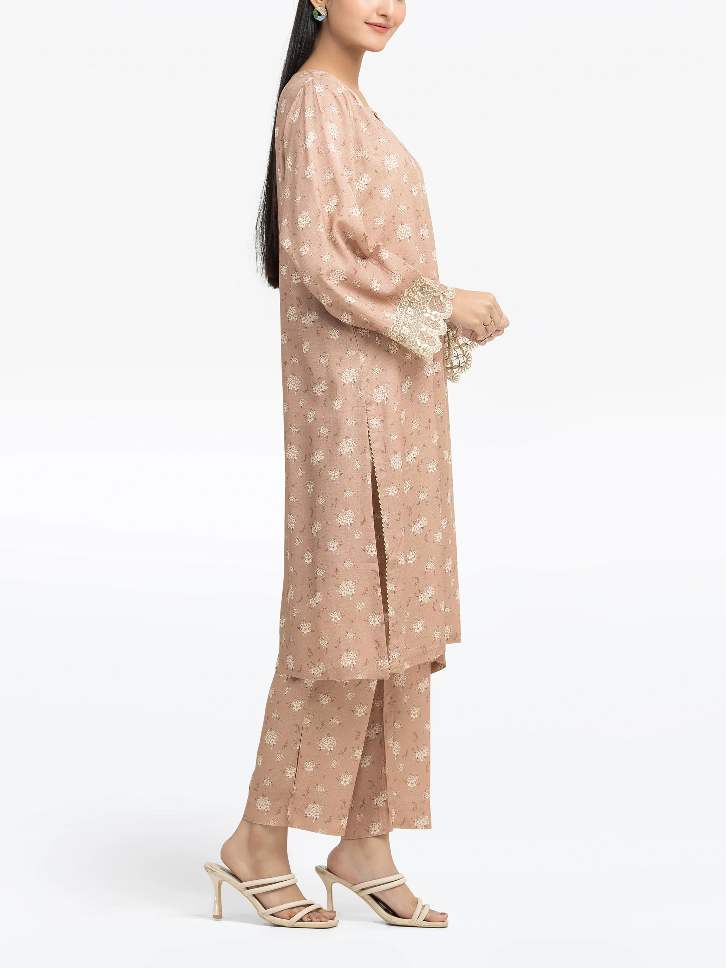 Pret Embroidered Raw Silk Co-Ord Set - EWTKE24-81512ST - Image 5