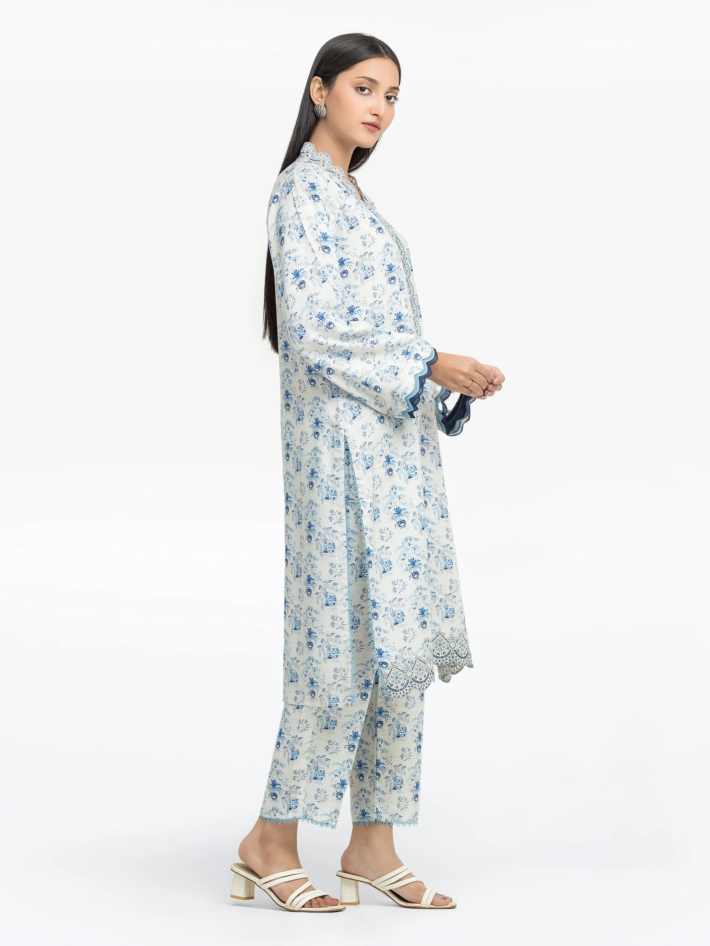 Pret Embroidered Raw Silk Co-Ord Set - EWTKE24-81513ST - Image 5