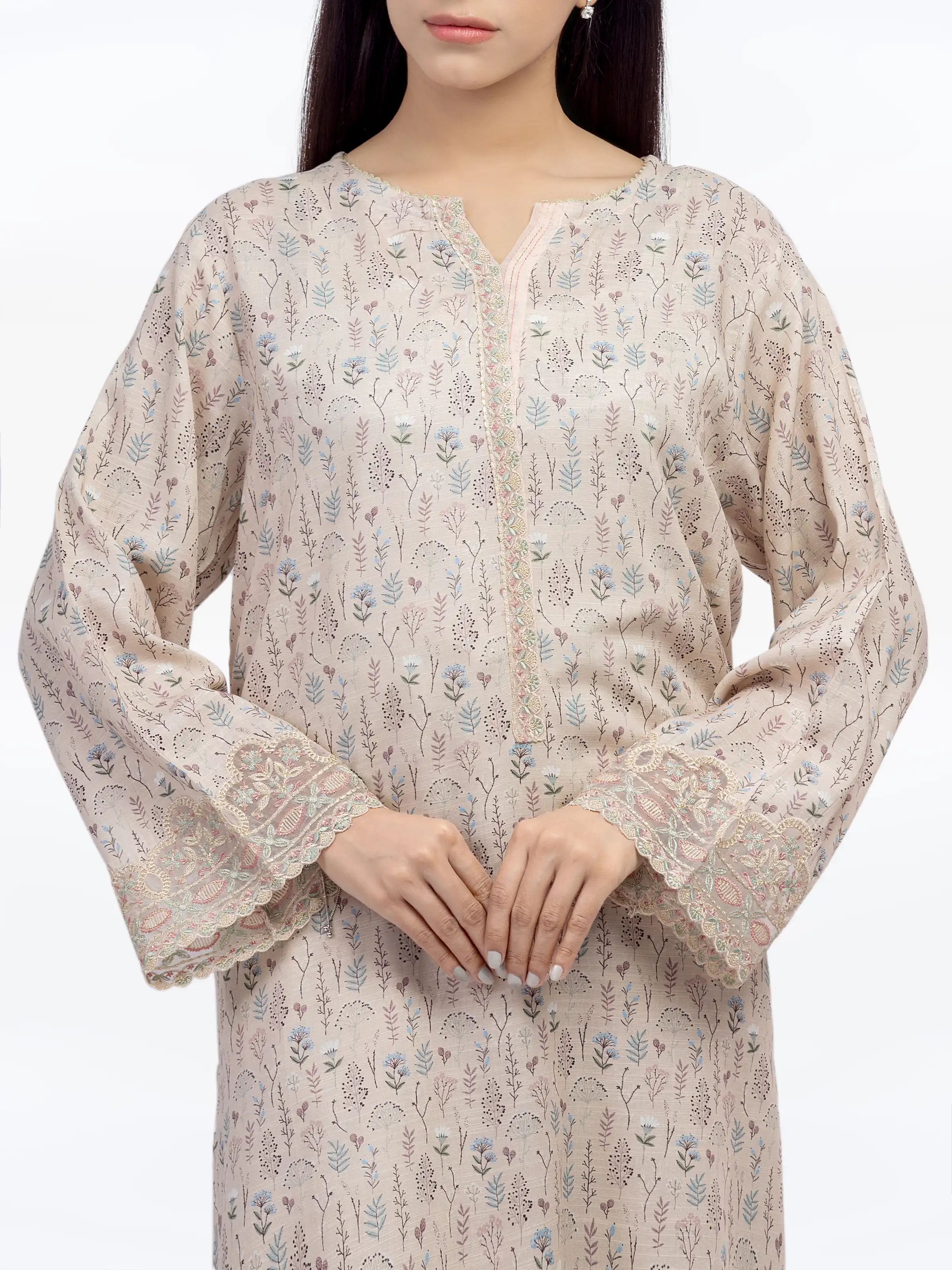 Pret Embroidered Raw Silk Co-Ord Set - EWTKE24-81514ST - Image 2