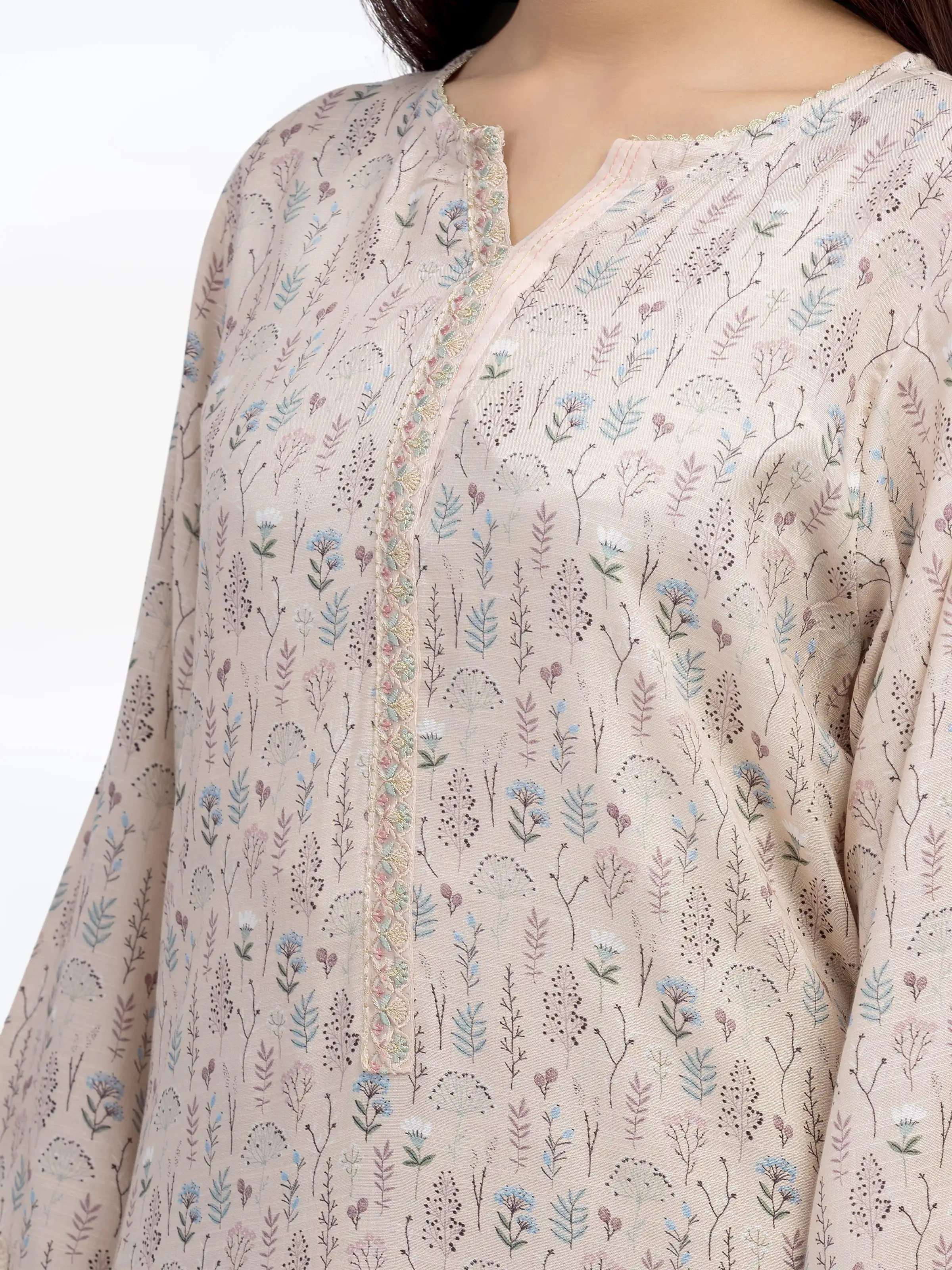 Pret Embroidered Raw Silk Co-Ord Set - EWTKE24-81514ST - Image 3