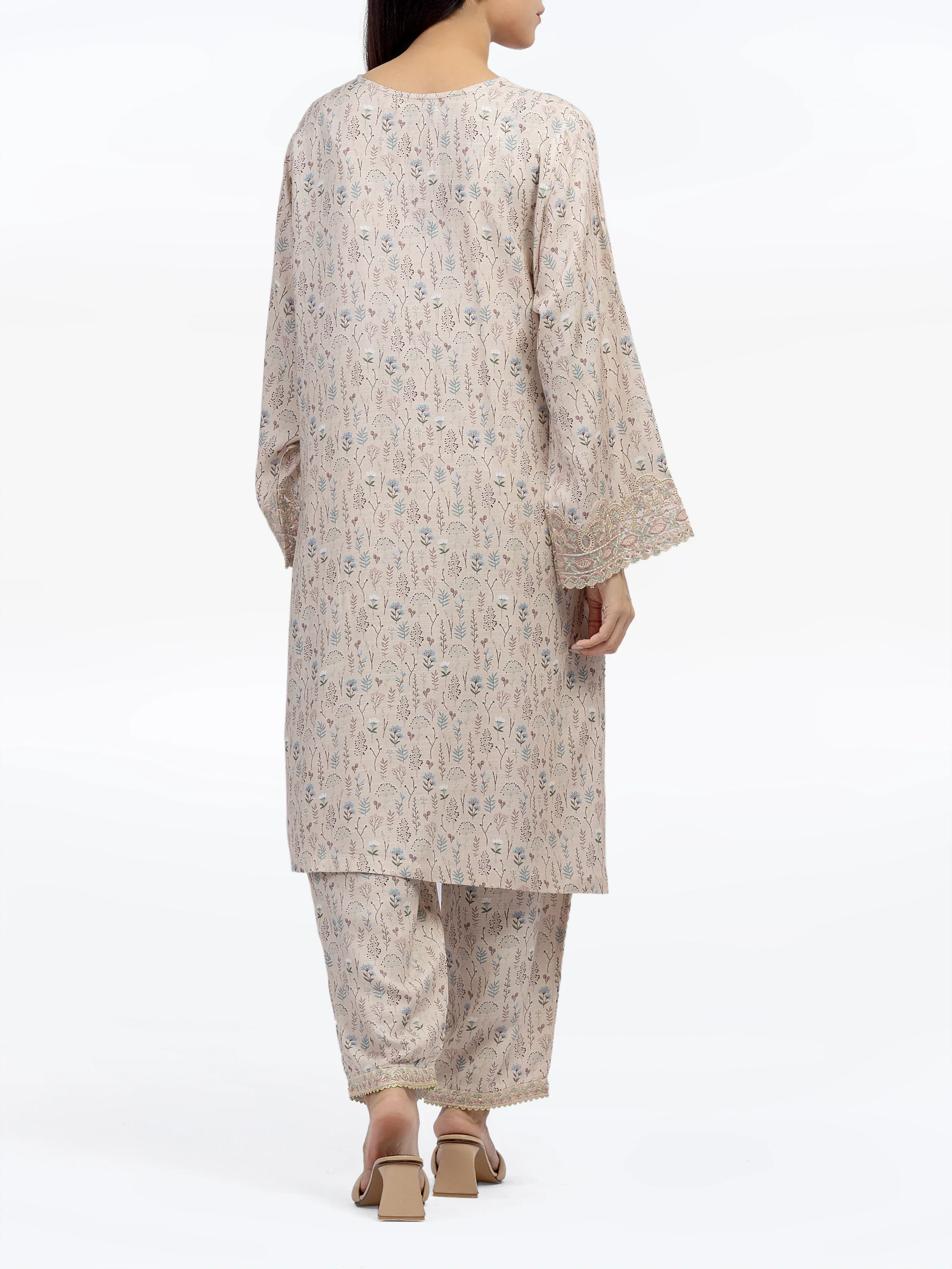 Pret Embroidered Raw Silk Co-Ord Set - EWTKE24-81514ST - Image 5