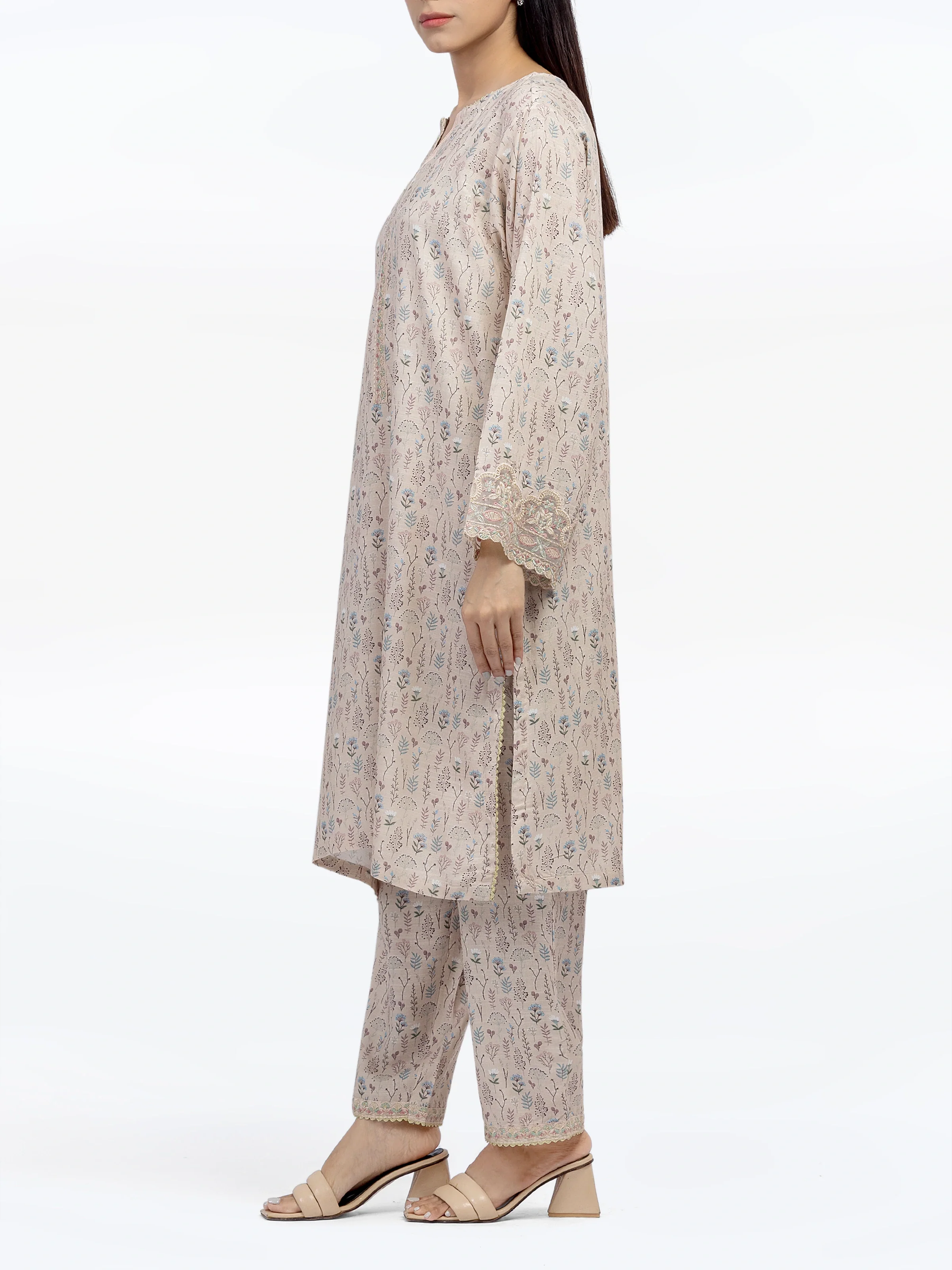 Pret Embroidered Raw Silk Co-Ord Set - EWTKE24-81514ST - Image 6