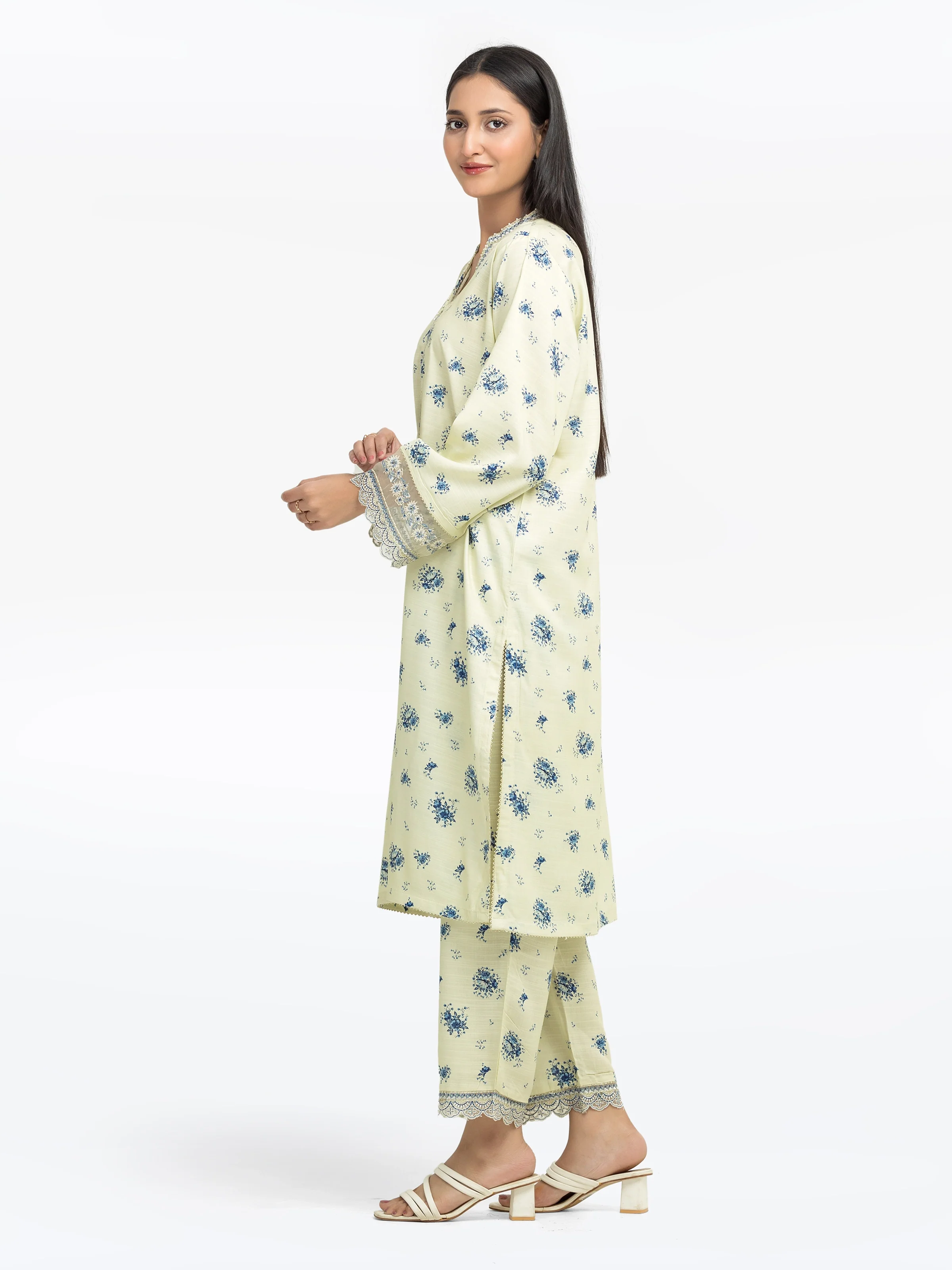 Pret Embroidered Raw Silk Co-Ord Set - EWTKE24-81515ST - Image 6
