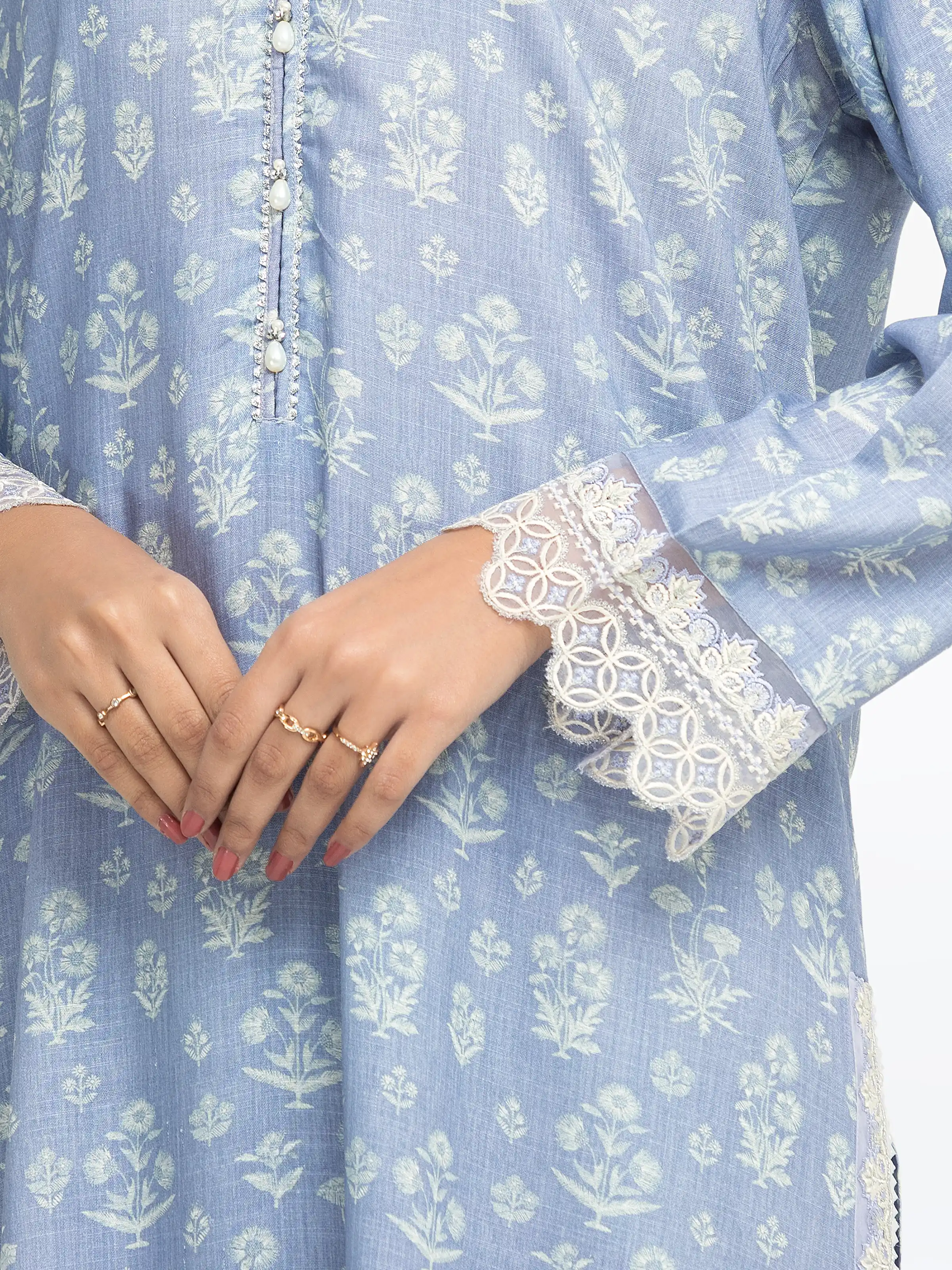 Pret Embroidered Raw Silk Co-ord Set - EWTKE24-81517ST - Image 4