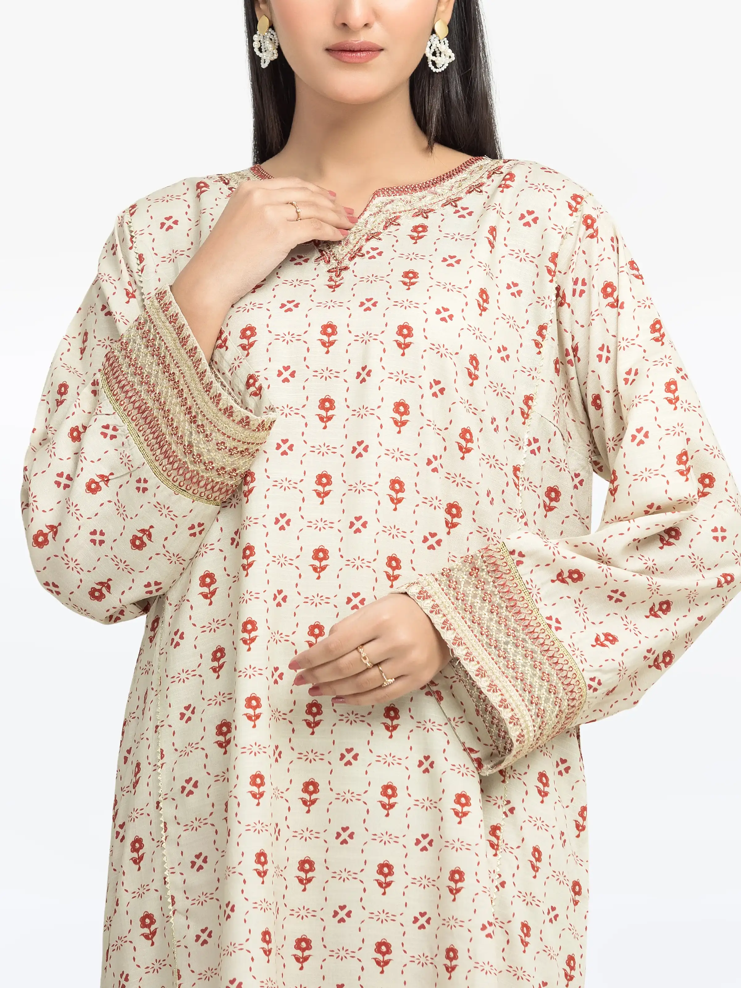 Pret Embroidered Raw Silk Co-ord Set - EWTKE24-81518ST - Image 2
