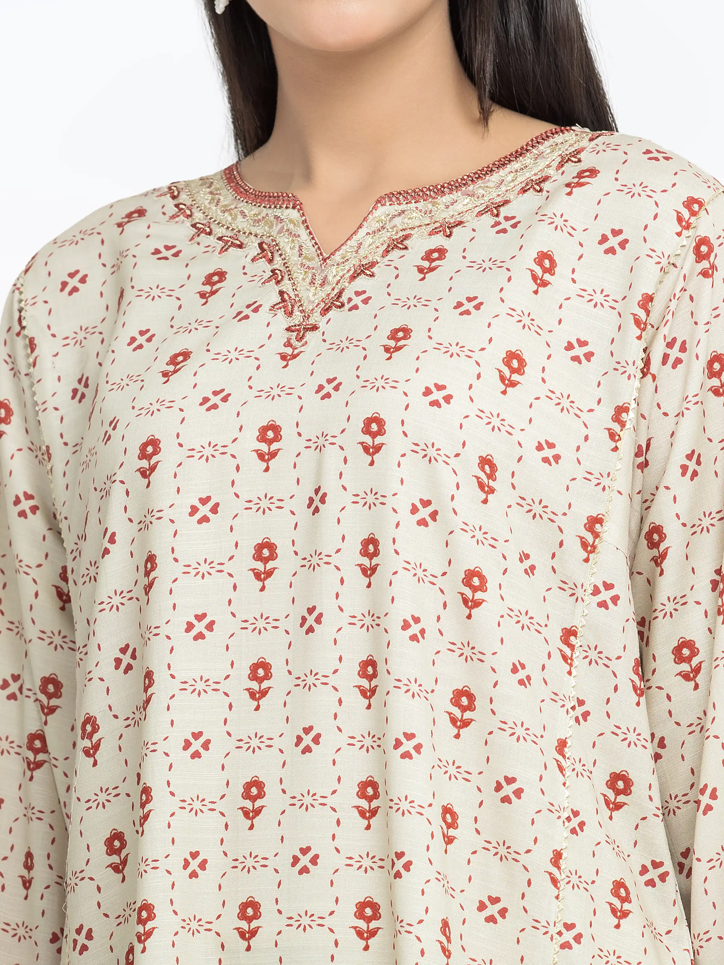 Pret Embroidered Raw Silk Co-ord Set - EWTKE24-81518ST - Image 3