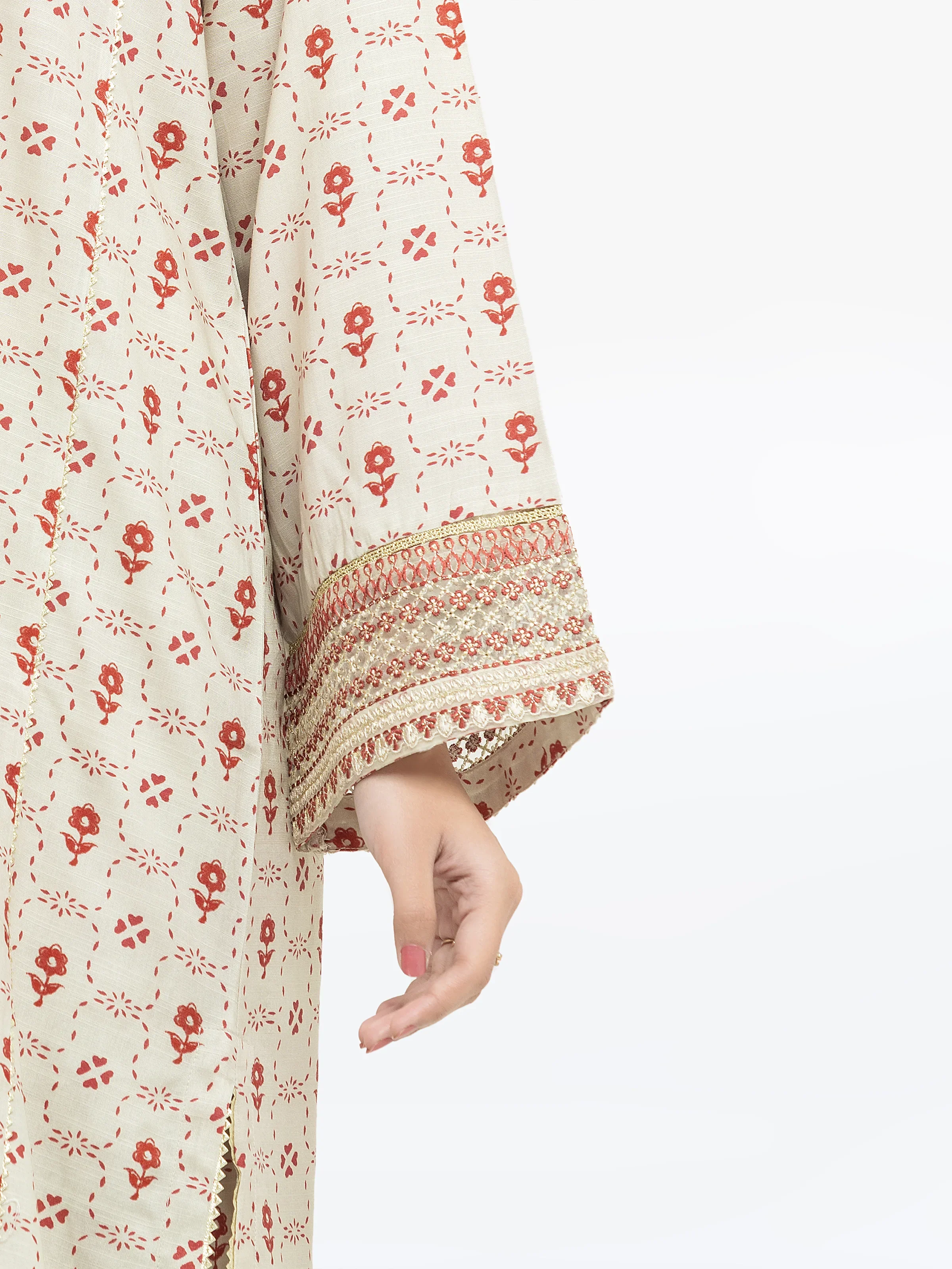 Pret Embroidered Raw Silk Co-ord Set - EWTKE24-81518ST - Image 4