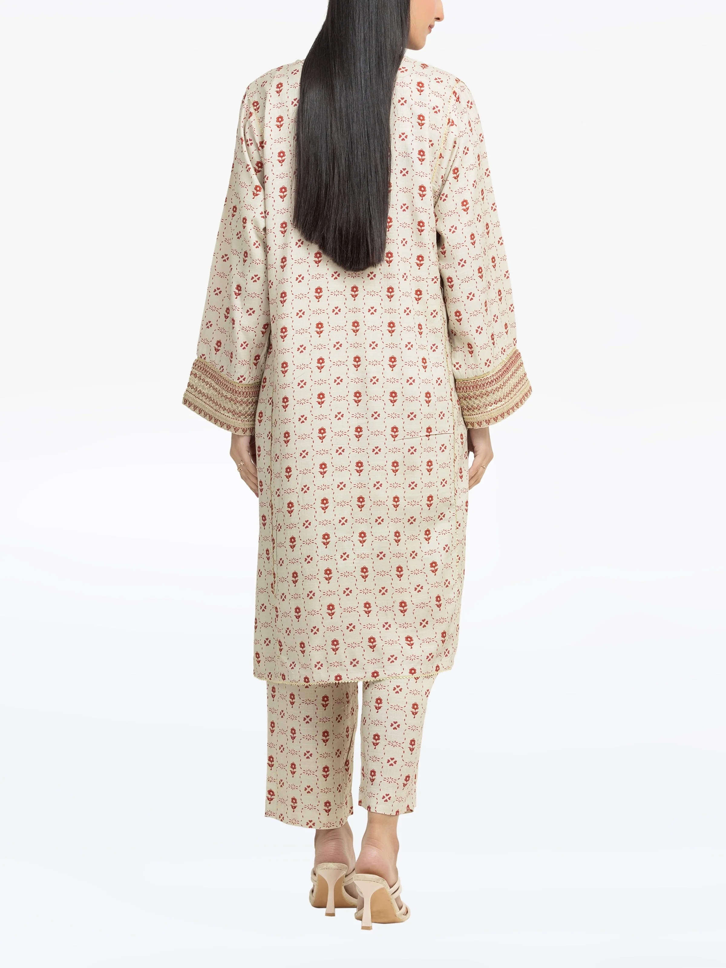 Pret Embroidered Raw Silk Co-ord Set - EWTKE24-81518ST - Image 6