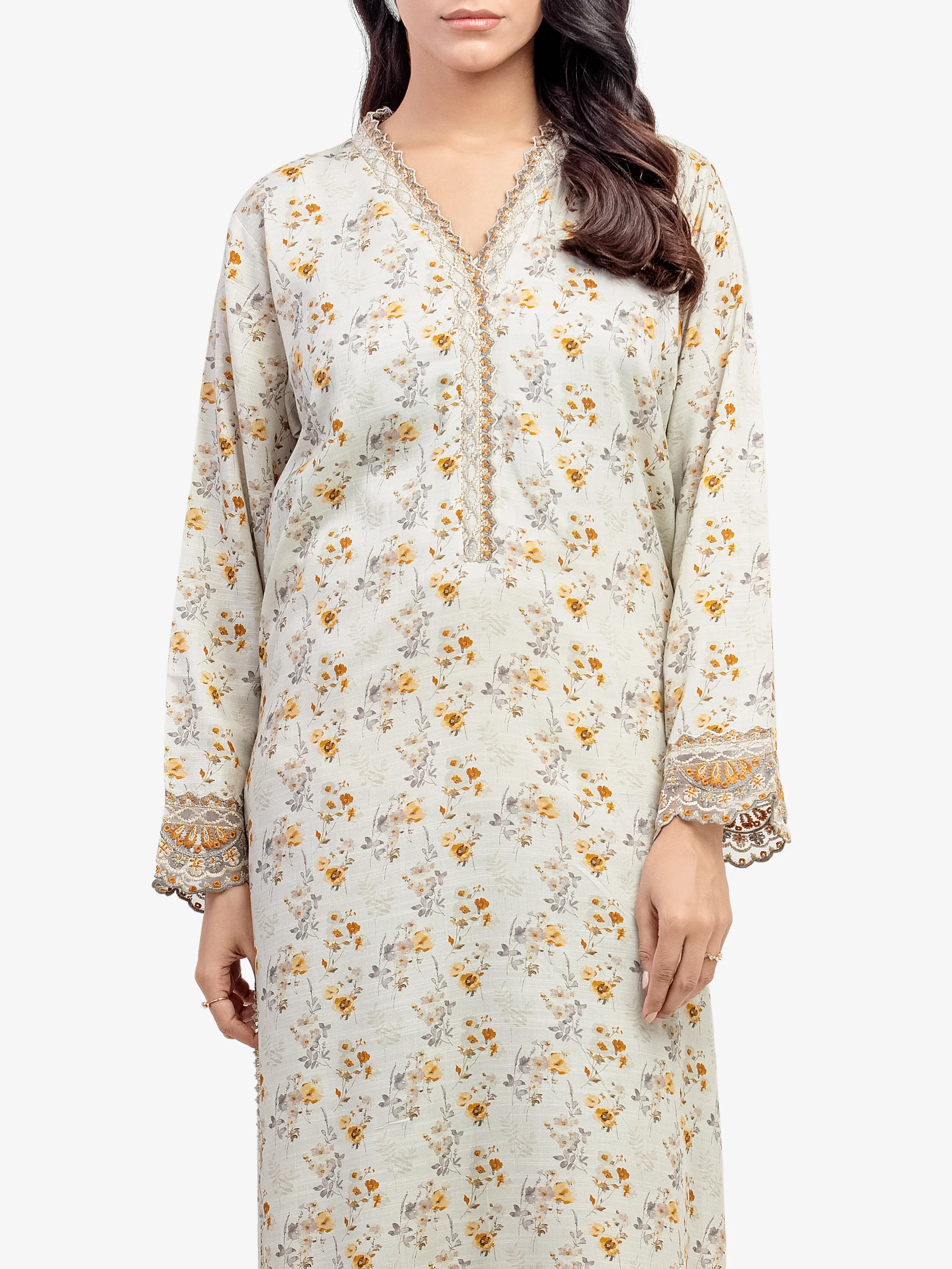 Pret Embroidered Raw Silk Co-Ord Set - EWTKE5-81516ST - Image 2