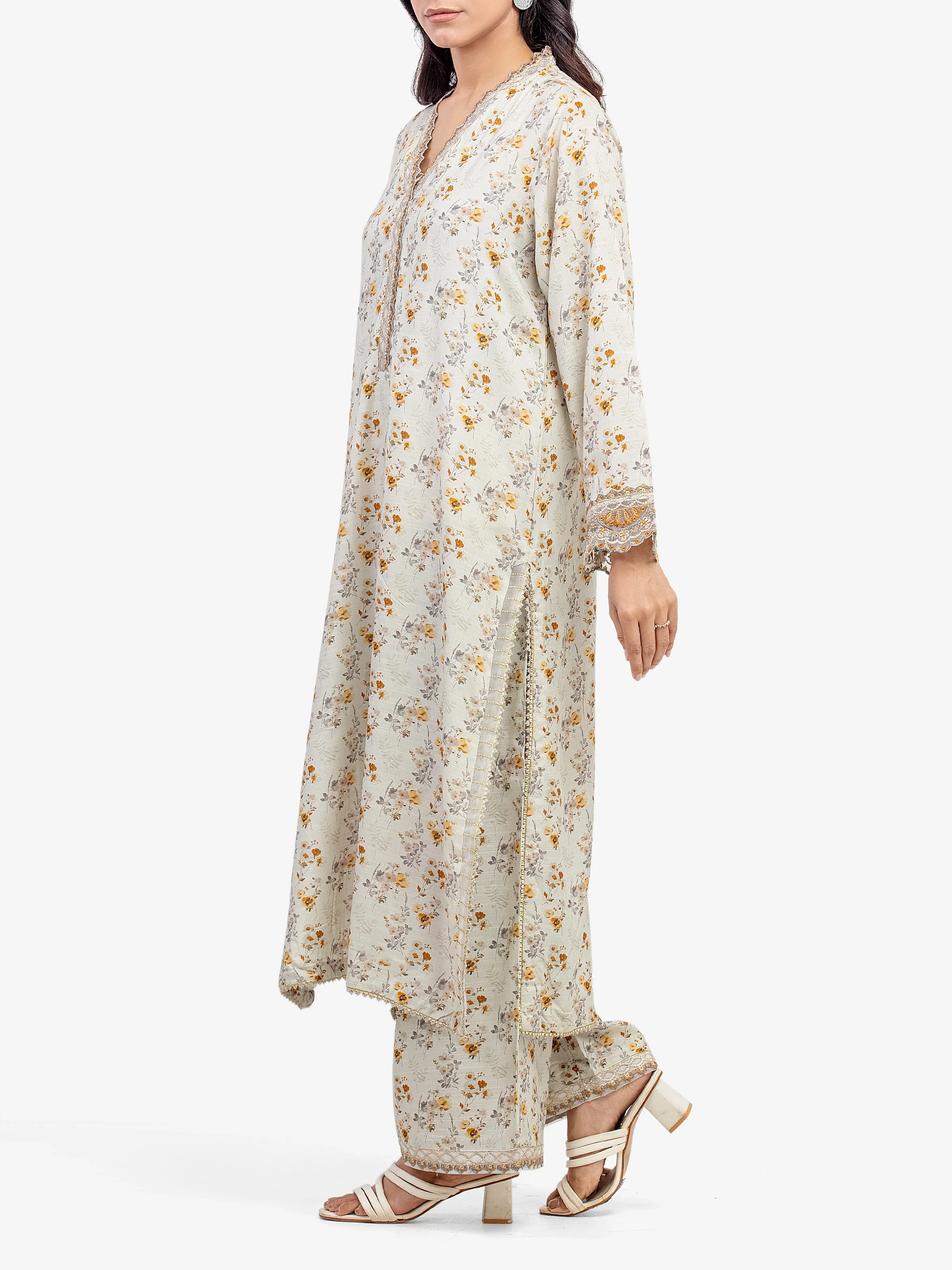 Pret Embroidered Raw Silk Co-Ord Set - EWTKE5-81516ST - Image 5