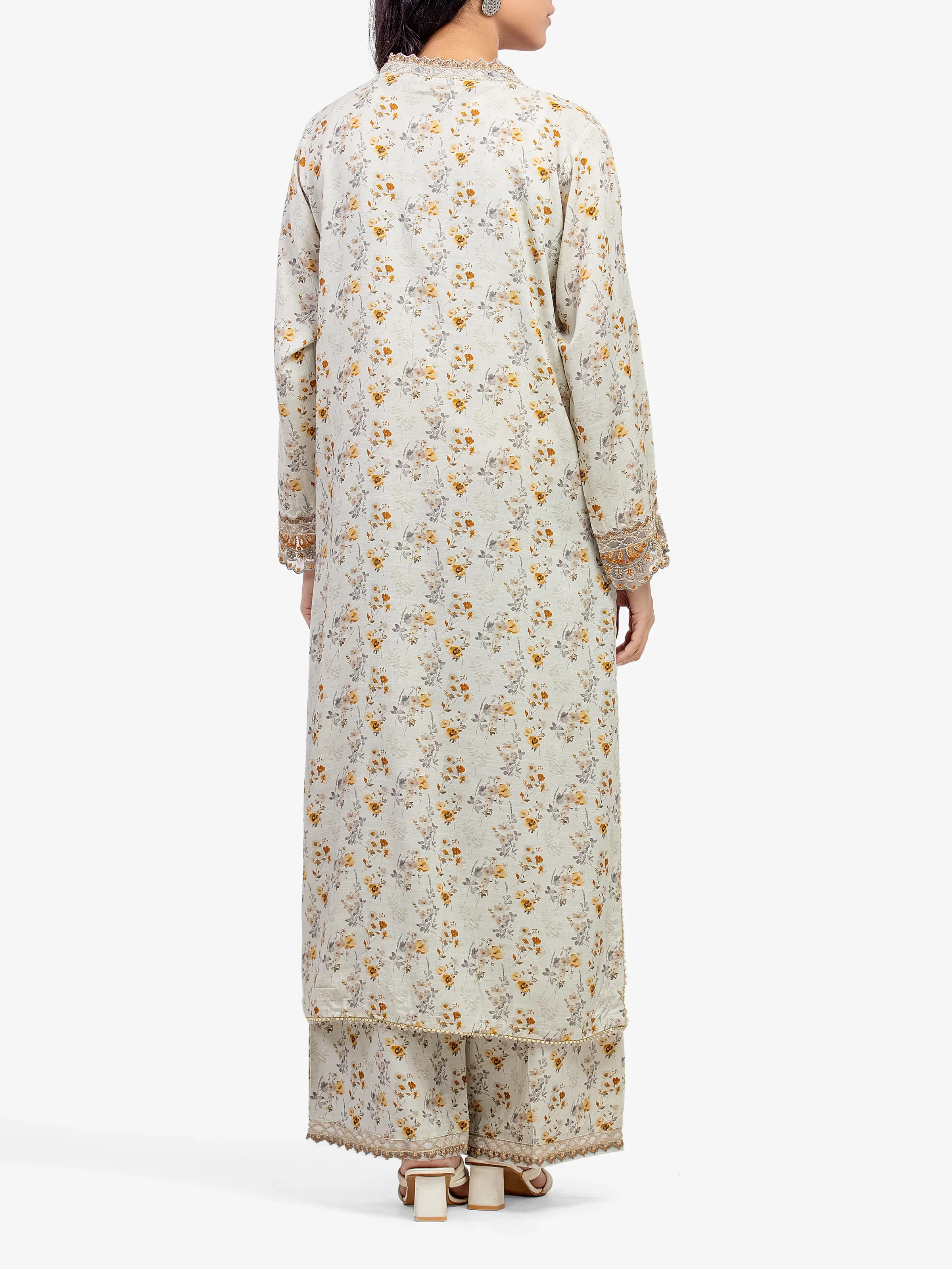 Pret Embroidered Raw Silk Co-Ord Set - EWTKE5-81516ST - Image 6