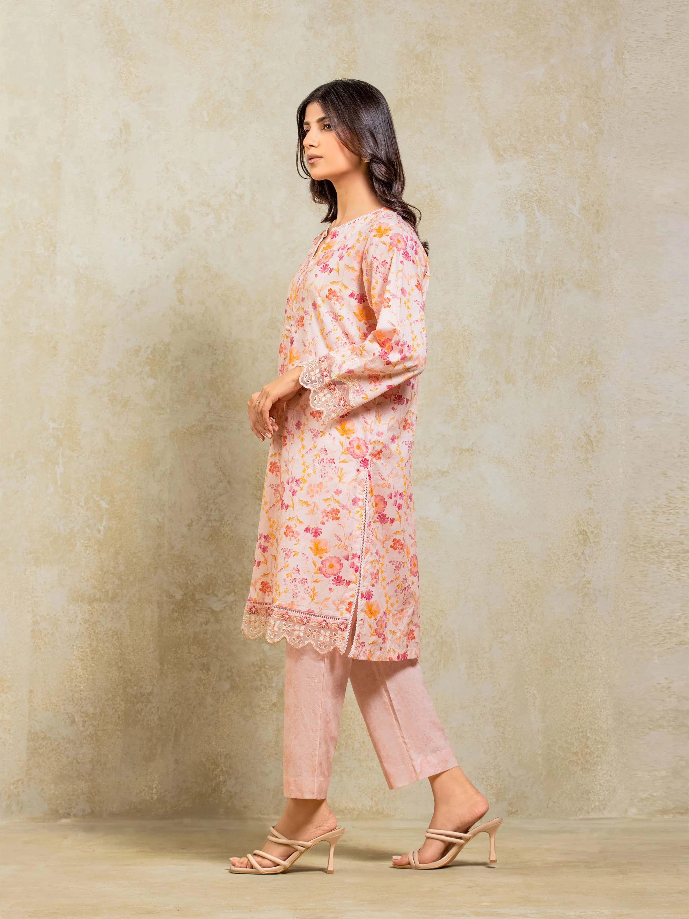 Pret Embroidered Self Jacquard Co-Ord Set - EWTKE5-81691ST - Image 4