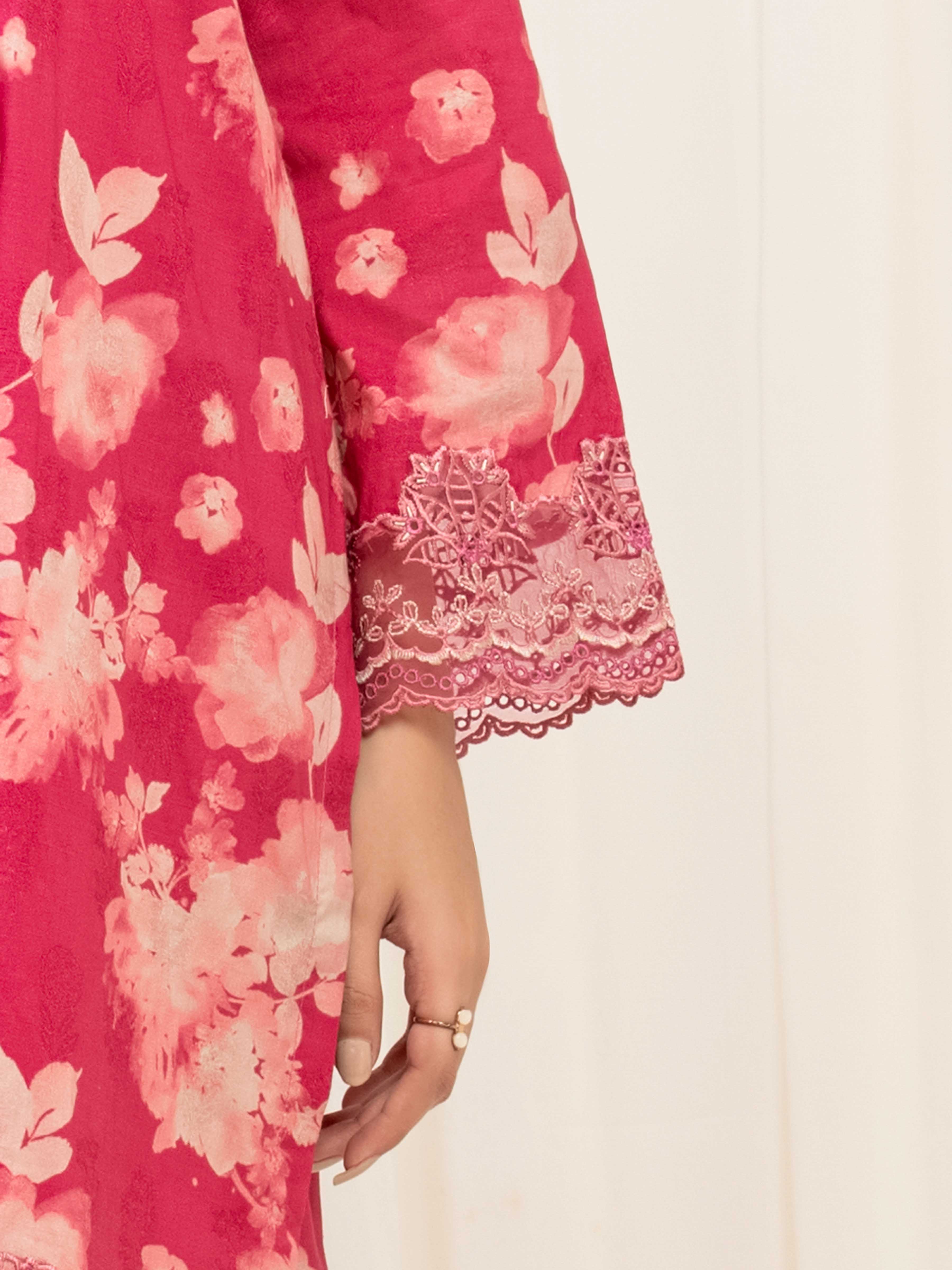 Pret Embroidered Self Jacquard Shirt Trouser - EWTKE5-81692ST - Image 4