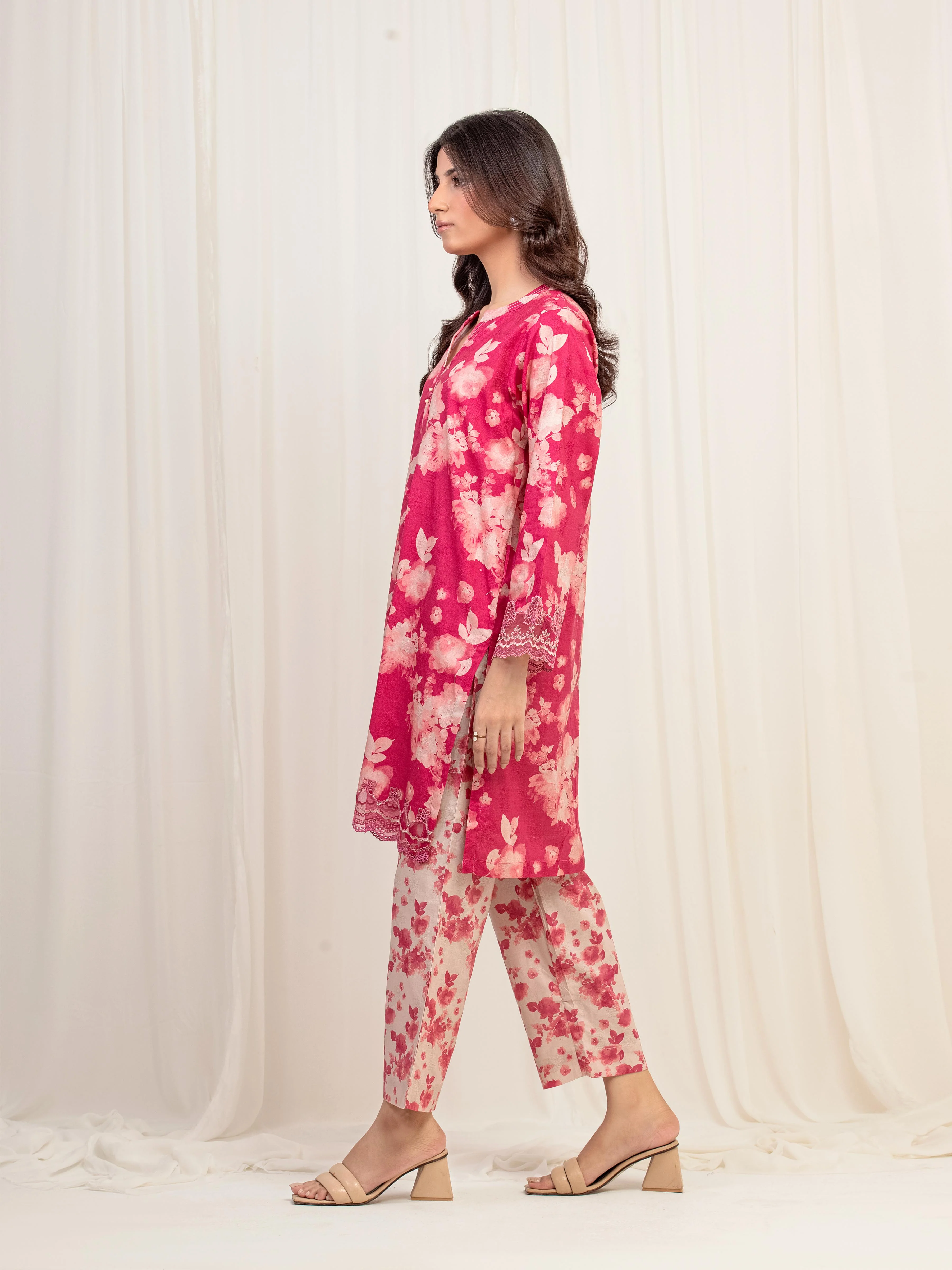 Pret Embroidered Self Jacquard Shirt Trouser - EWTKE5-81692ST - Image 5