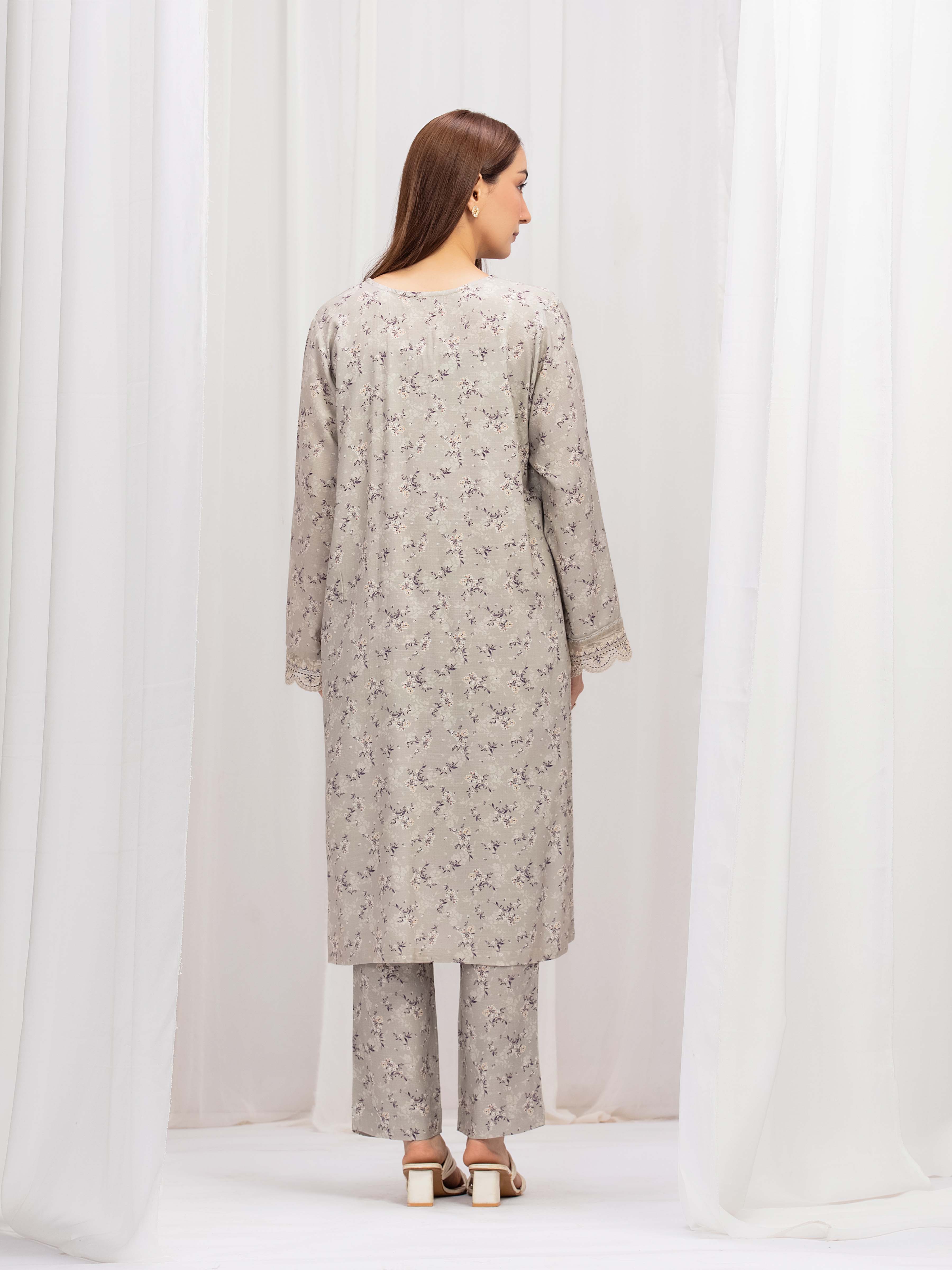 Pret Embroidered Raw Silk Co-ord Set - EWTKE5-81509ST - Image 6