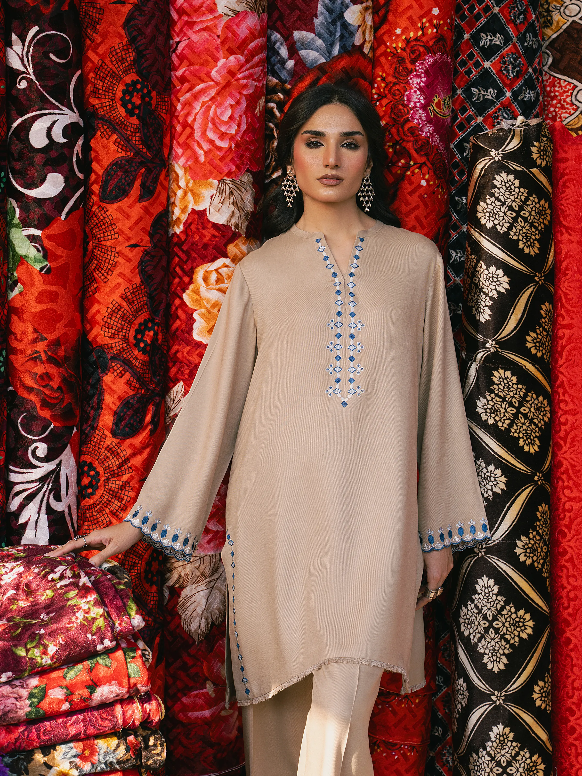 Pret Embroidered Viscose Twill Co-Ord Set - EWTKED5-84051ST - Image 2