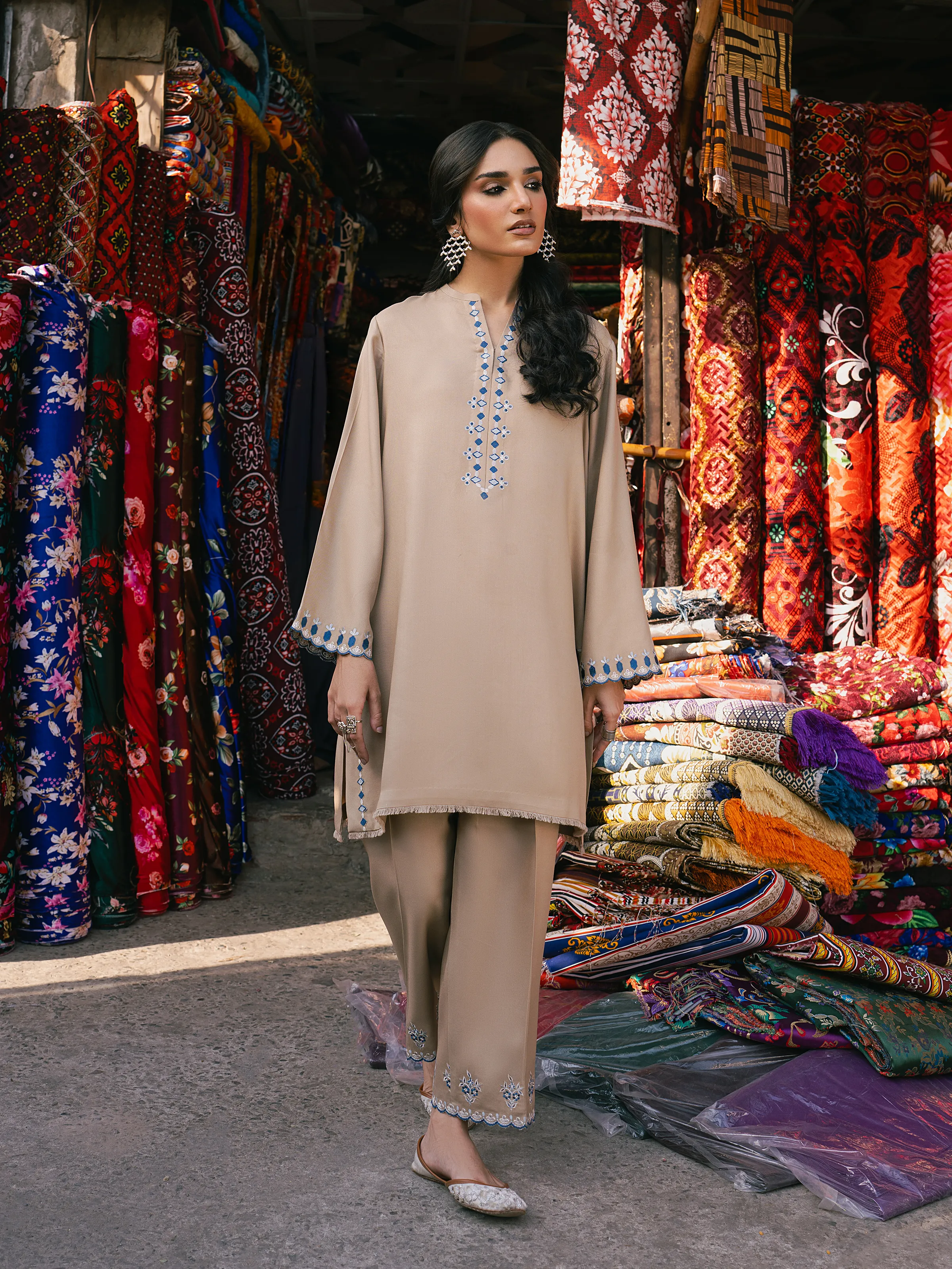 Pret Embroidered Viscose Twill Co-Ord Set - EWTKED5-84051ST - Image 5
