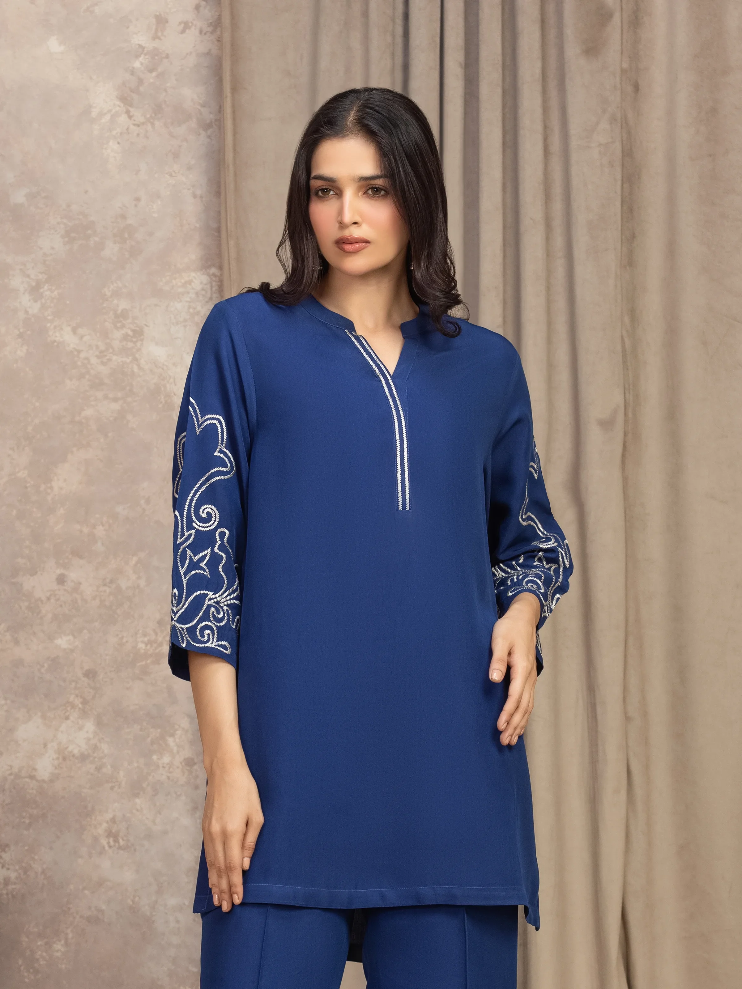Pret Embroidered Viscose Shirt Trouser - EWTKED5-84063ST - Image 2
