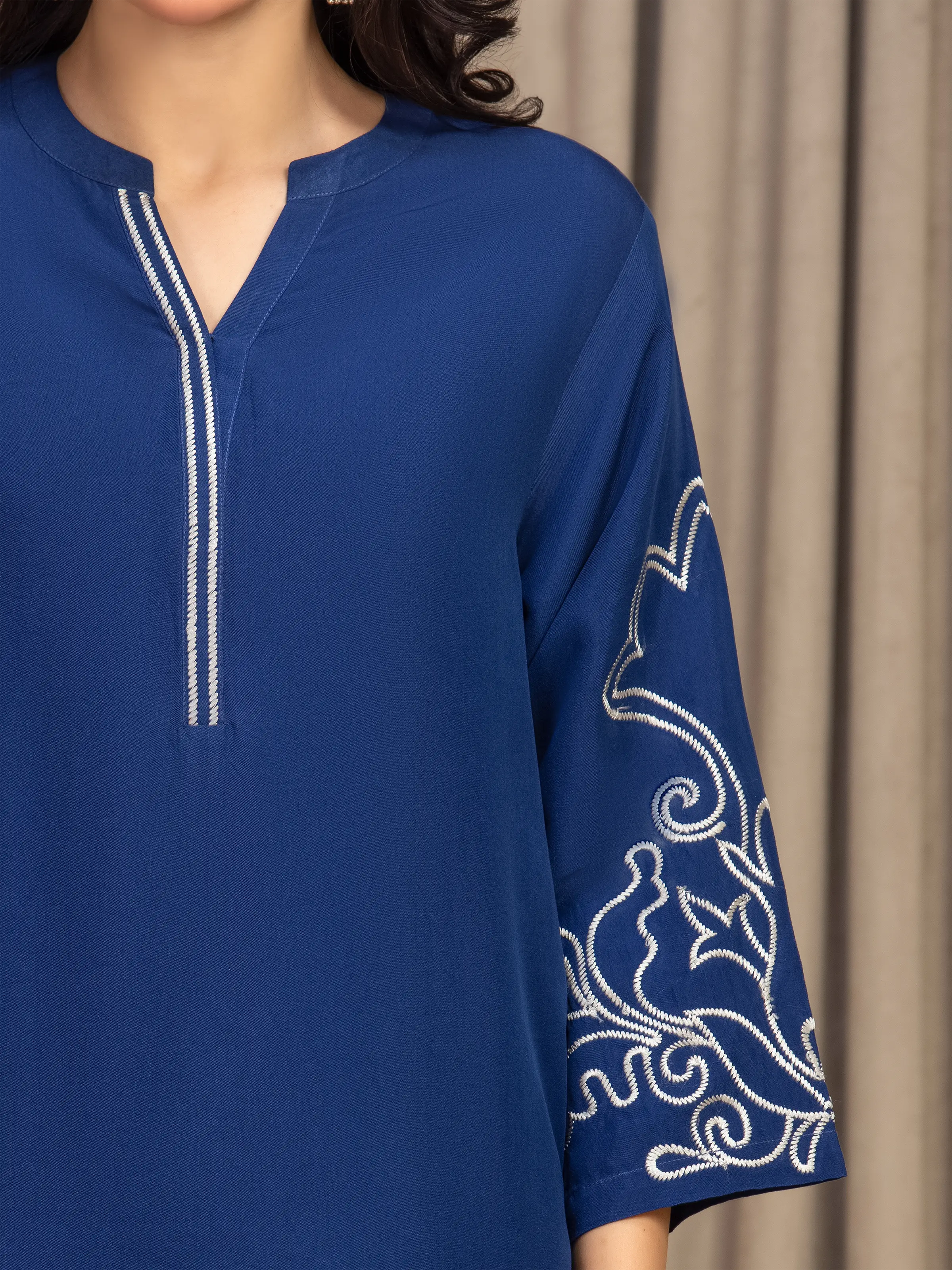 Pret Embroidered Viscose Shirt Trouser - EWTKED5-84063ST - Image 3
