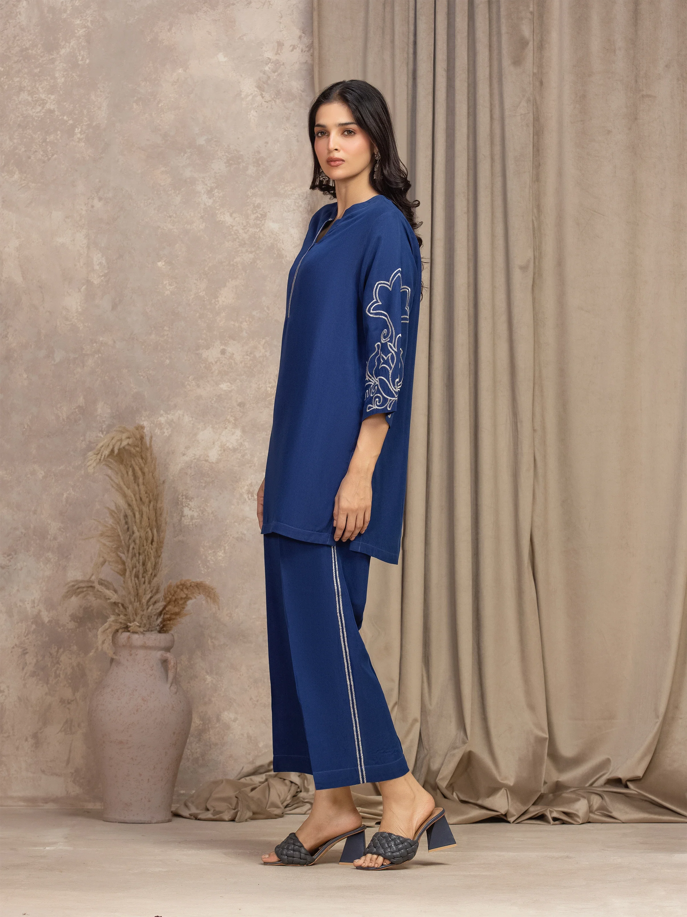 Pret Embroidered Viscose Shirt Trouser - EWTKED5-84063ST - Image 4