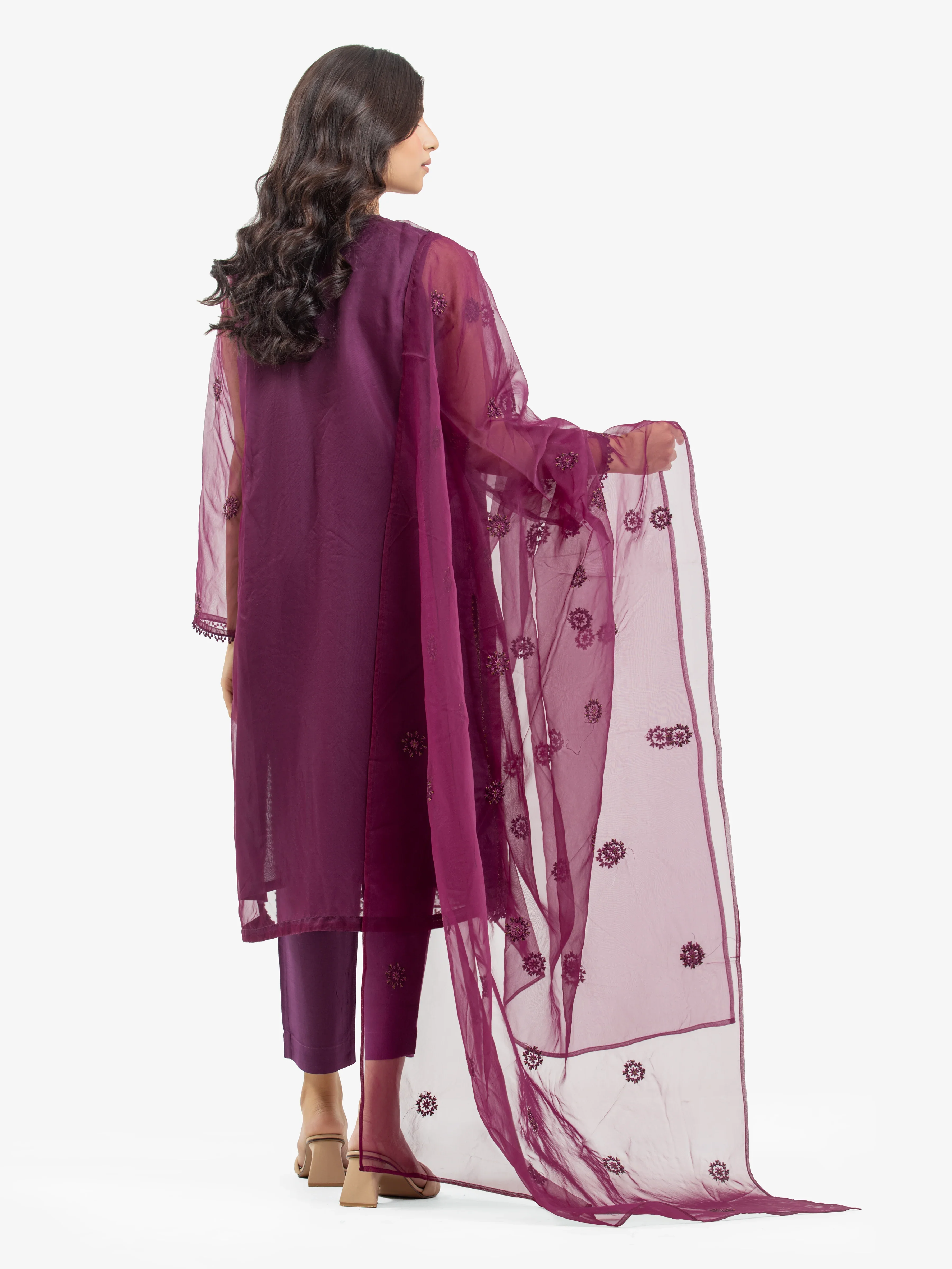 Pret Embroidered Organza Shirt Trouser - EWTPLE24-00030ST - Image 5