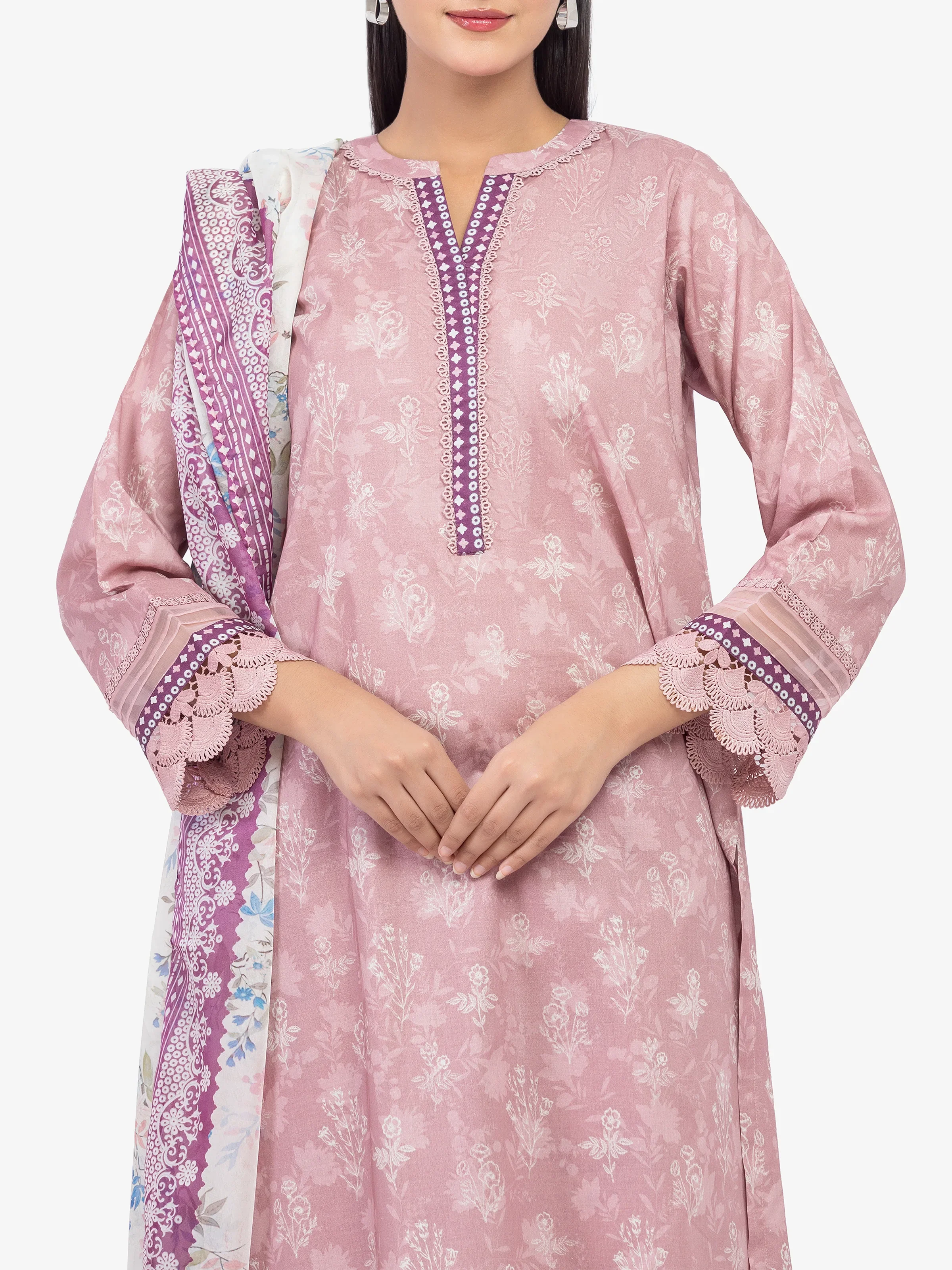 Pret Printed Cambric Shirt Dupatta - EWTKP5-81736SD - Image 2