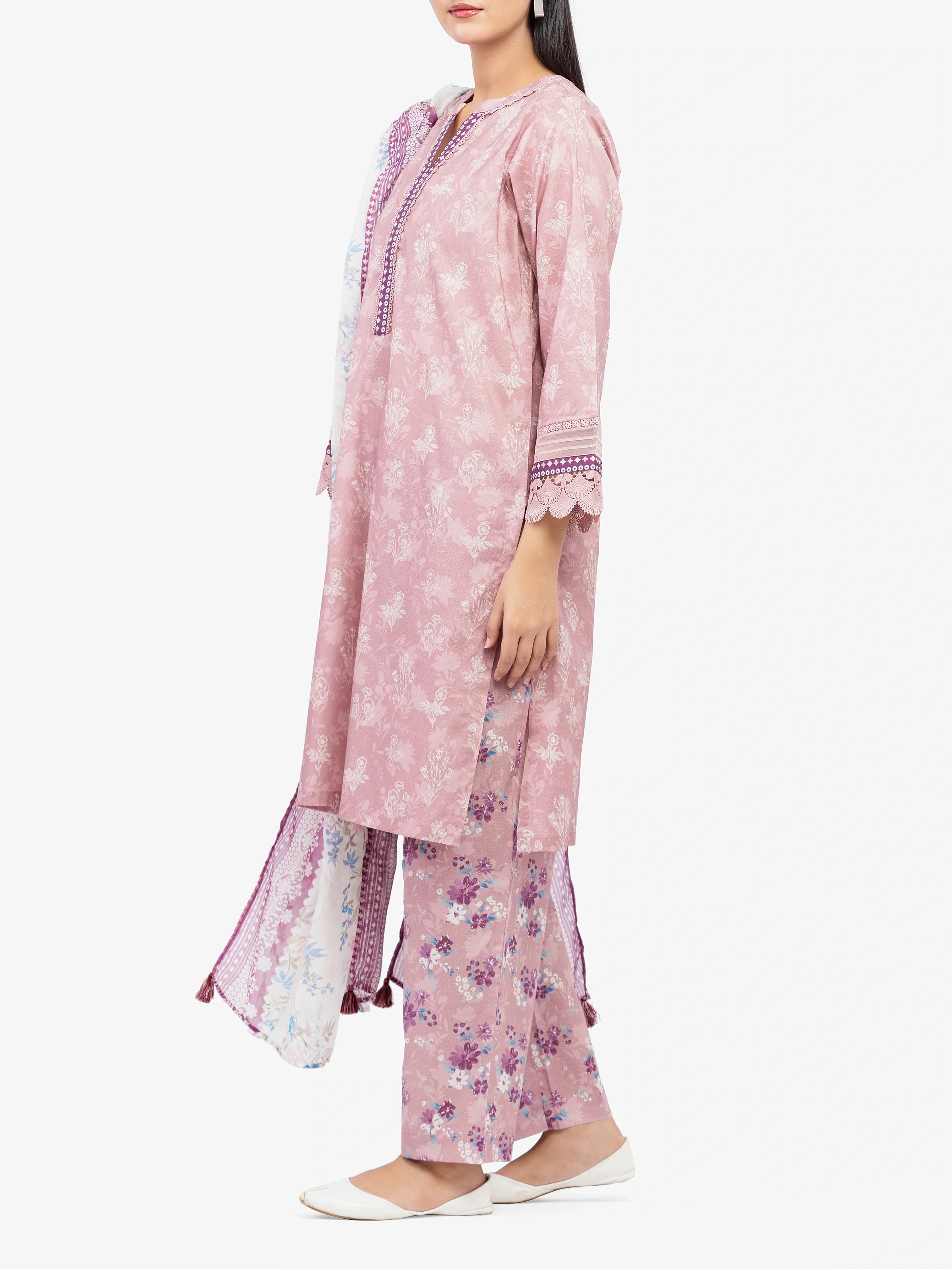Pret Printed Cambric Shirt Dupatta - EWTKP5-81736SD - Image 4