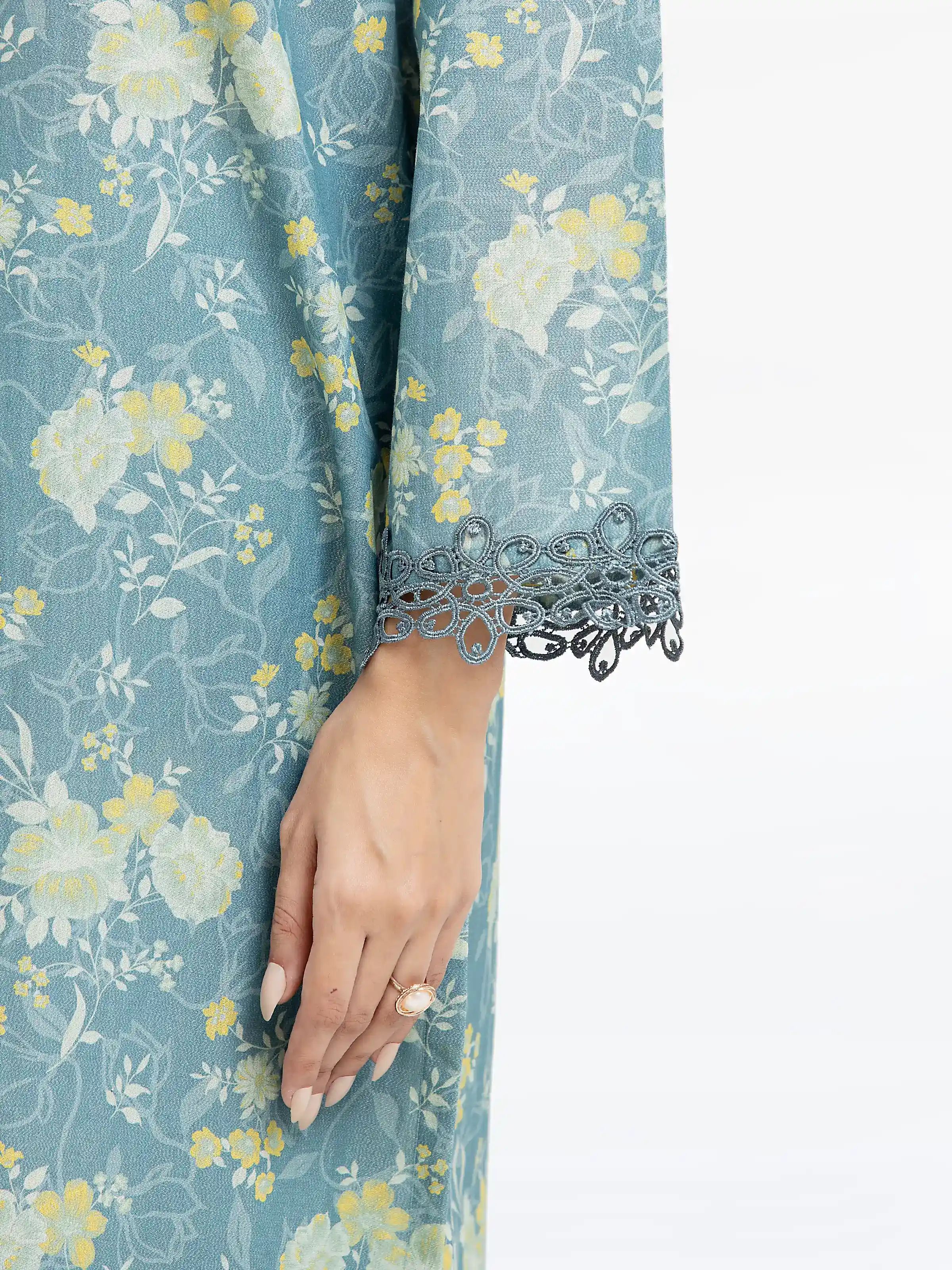 Pret Printed Cotton Zari Shirt Trouser - EWTKP24-81161ST - Image 4
