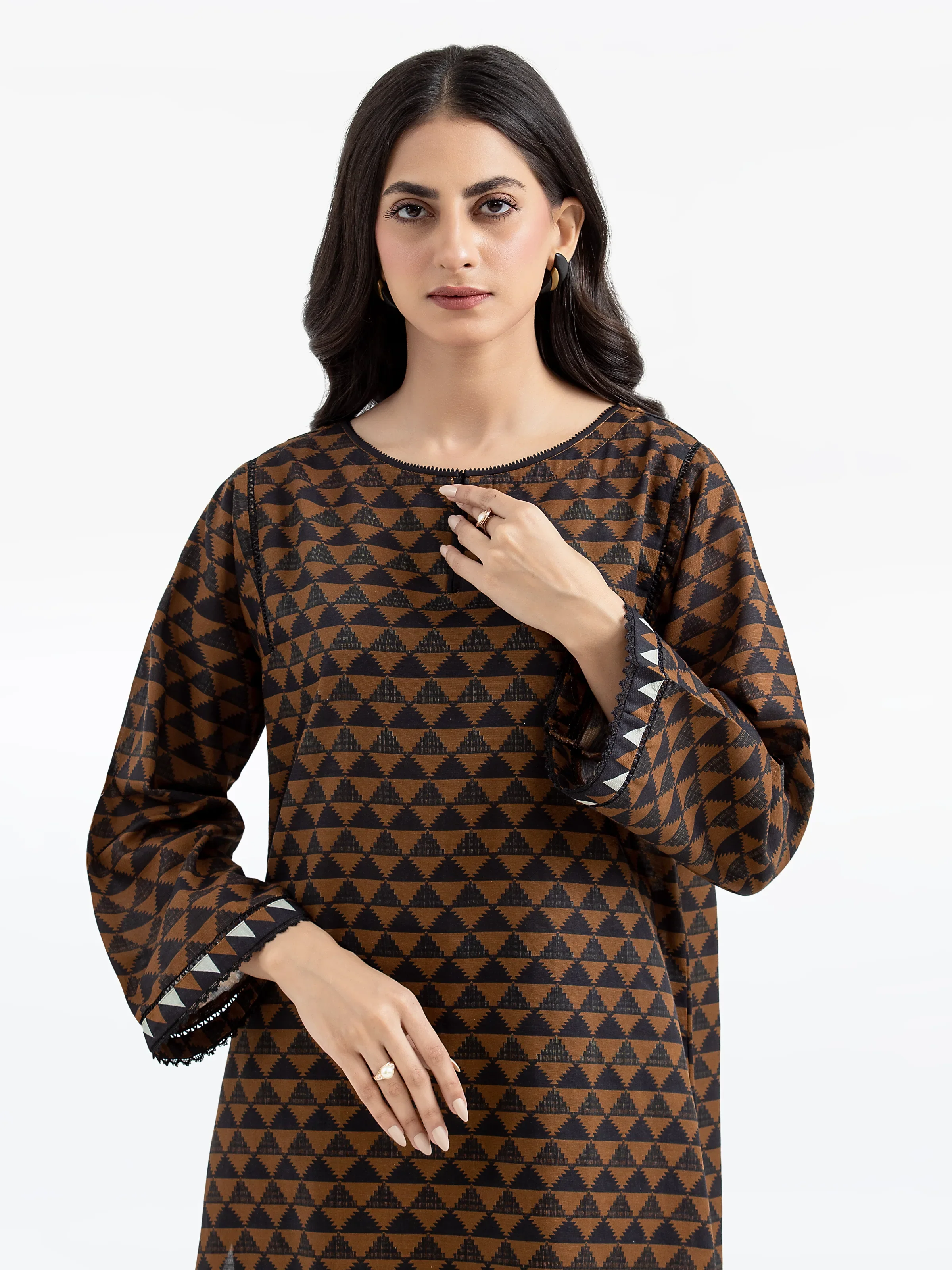 Pret Printed Khaddar Shirt Trouser - EWTKP24-81386ST - Image 2