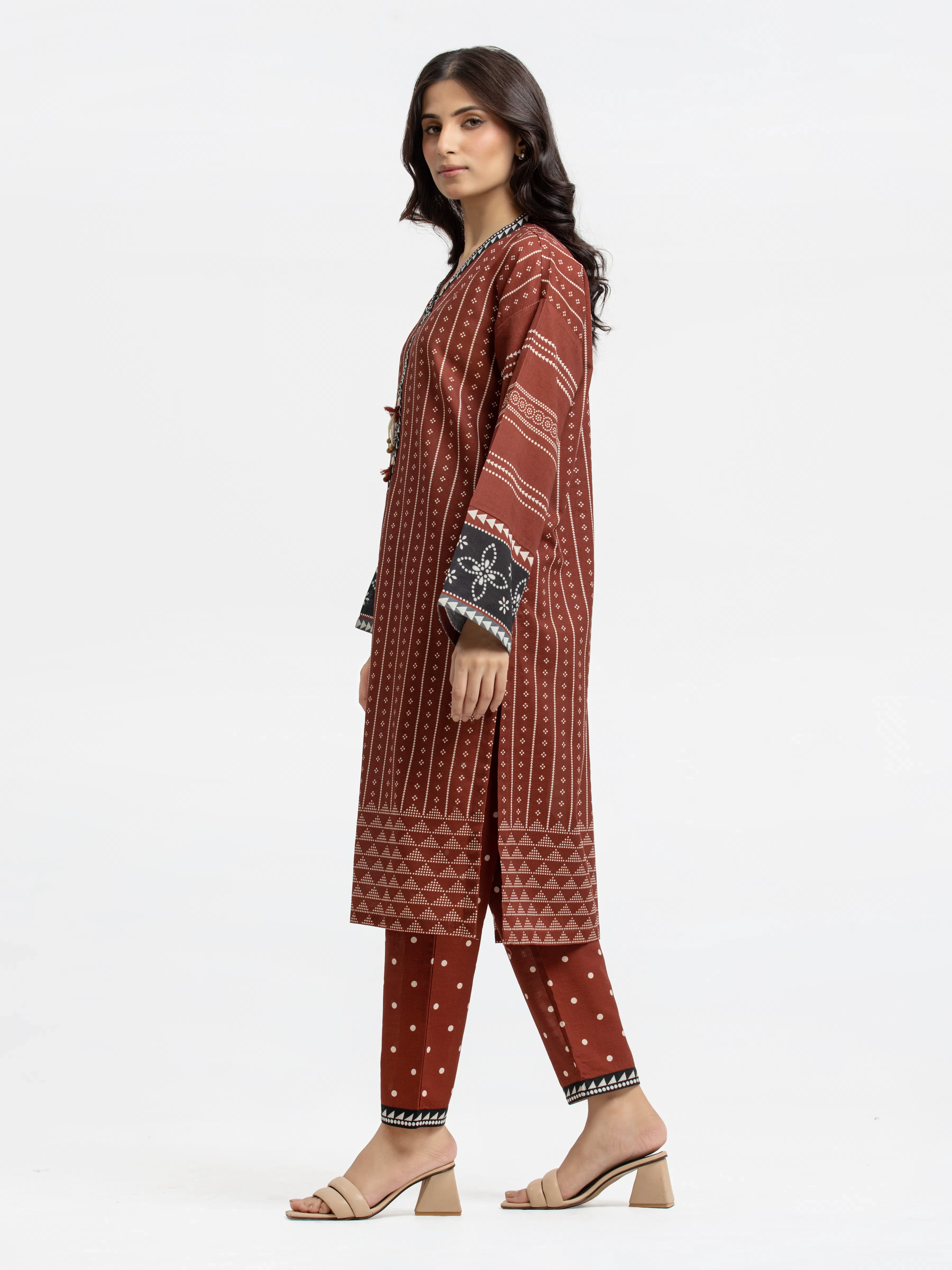 Pret Printed Khaddar Shirt Trouser - EWTKP24-81394ST - Image 3