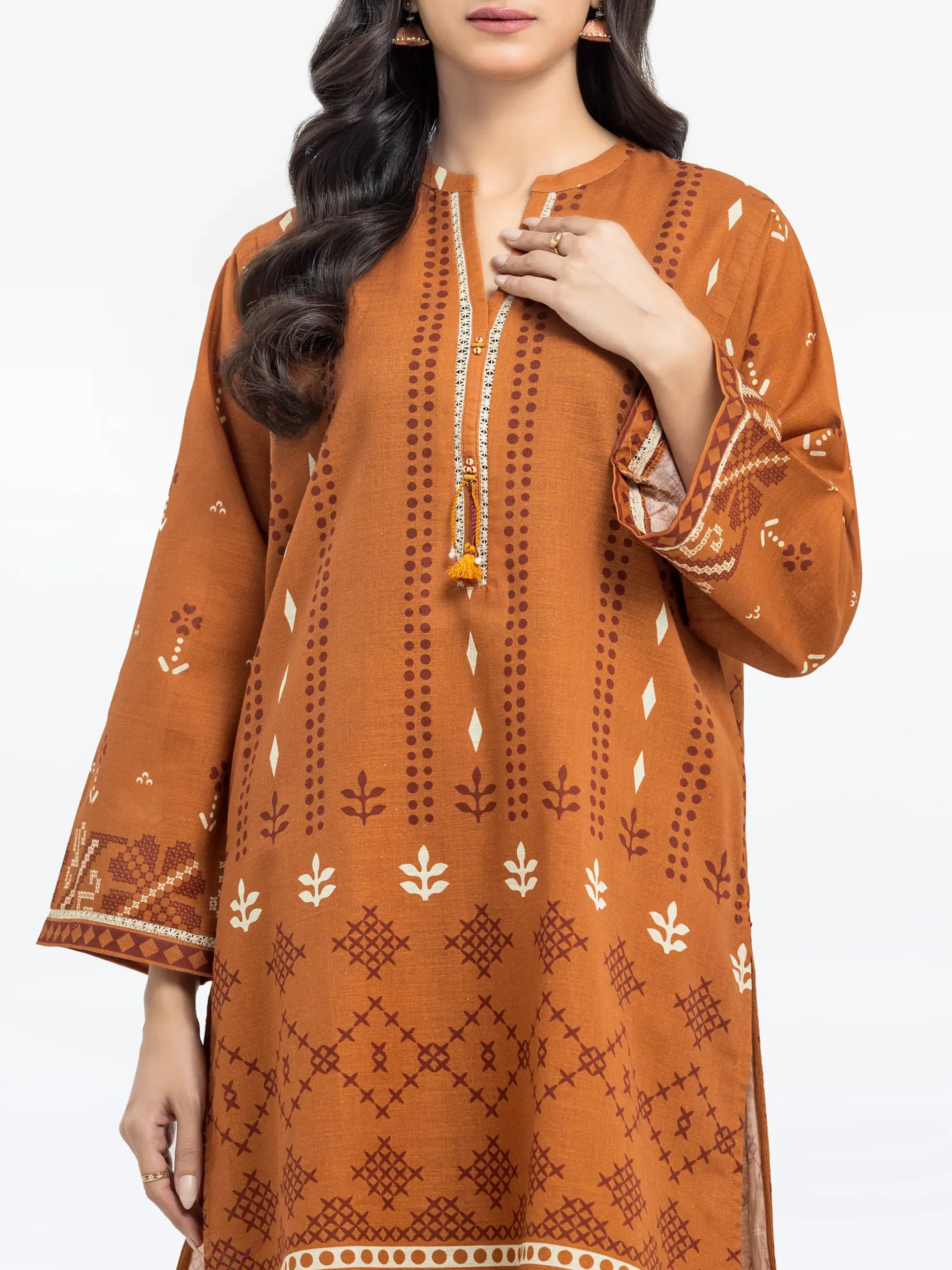 Pret Printed Khaddar Shirt Trouser - EWTKP24-81406ST - Image 2