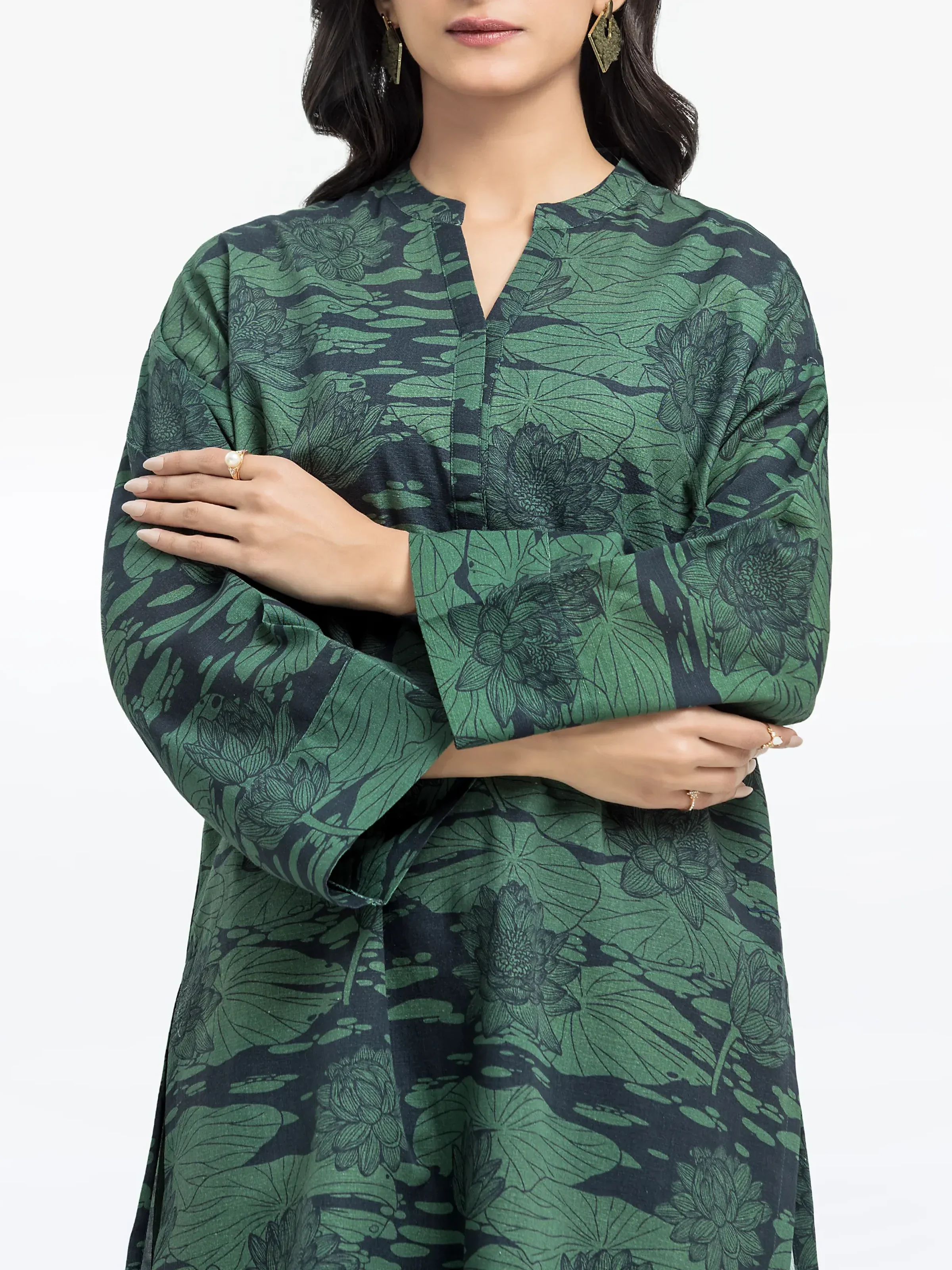 Pret Printed Khaddar Shirt Trouser - EWTKP24-81409ST - Image 2