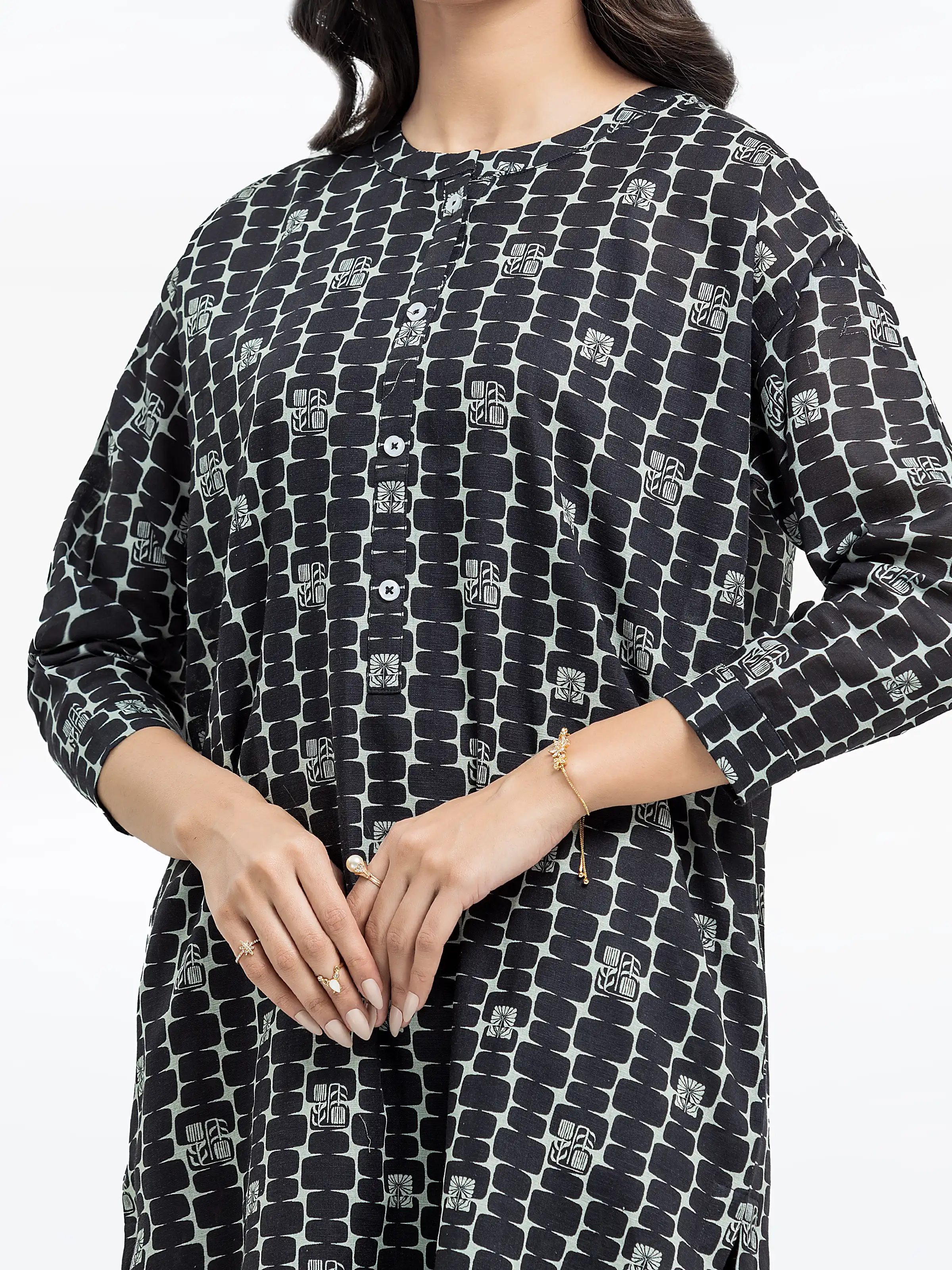 Pret Printed Khaddar Co-ord Set - EWTKP24-81411ST - Image 3