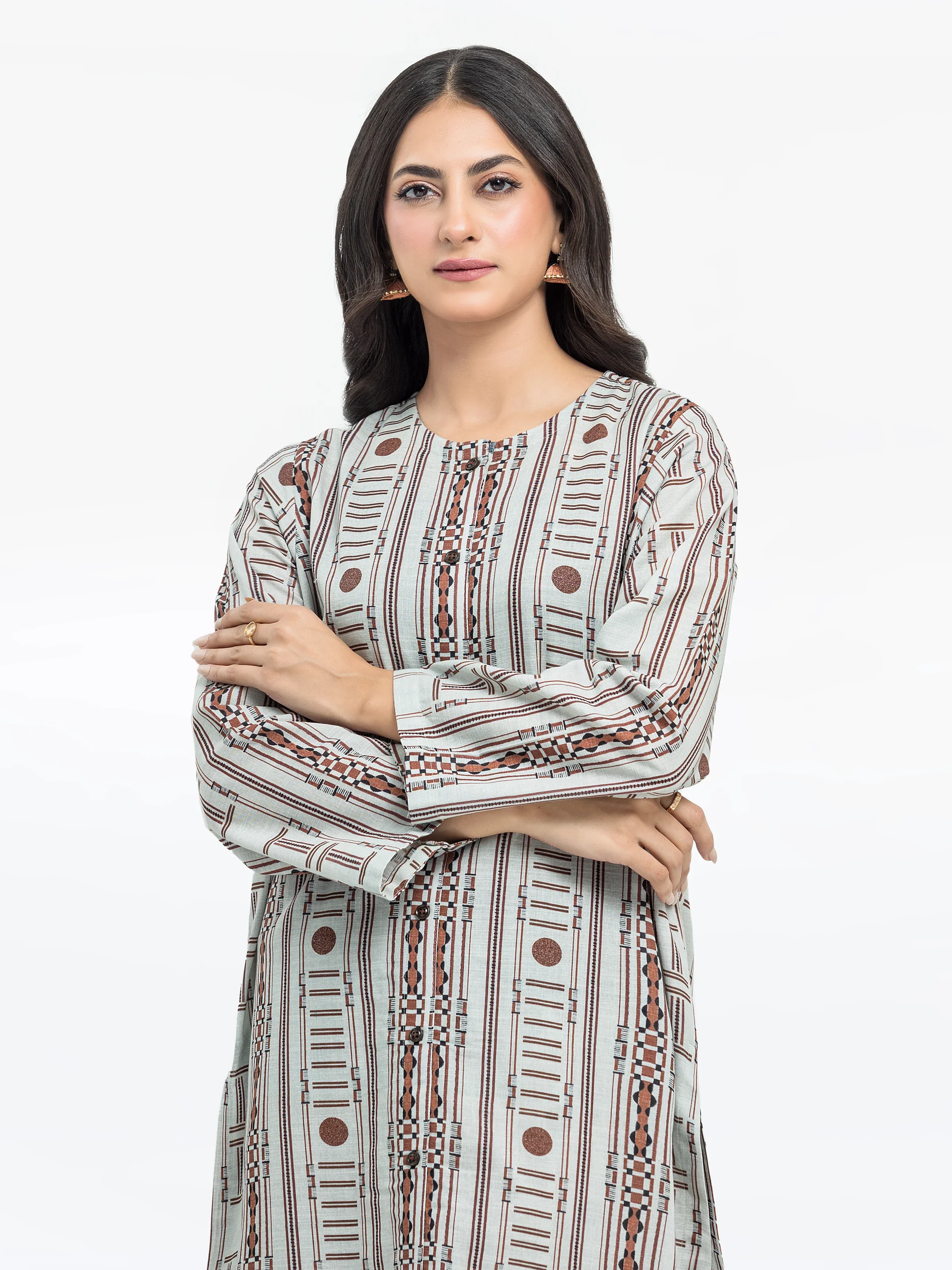 Pret Printed Khaddar Shirt Trouser - EWTKP24-81415ST - Image 2