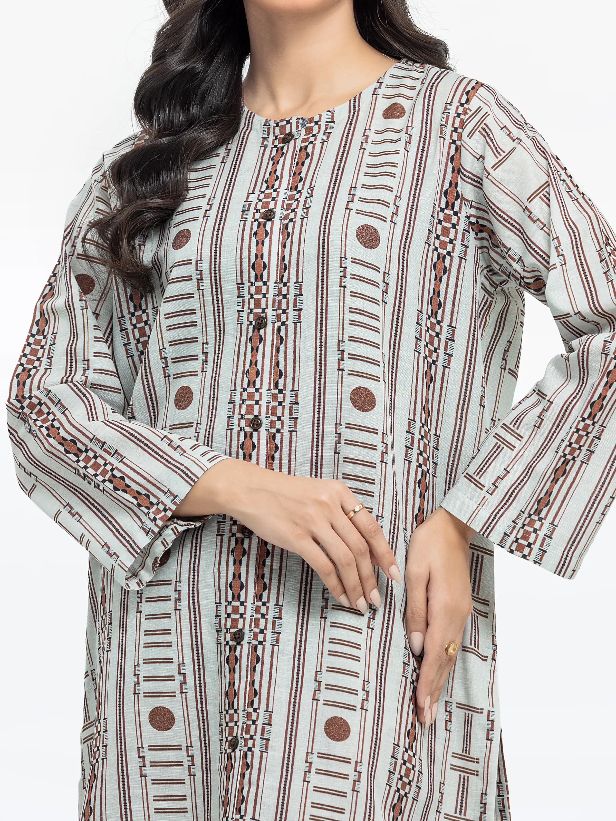 Pret Printed Khaddar Shirt Trouser - EWTKP24-81415ST - Image 3
