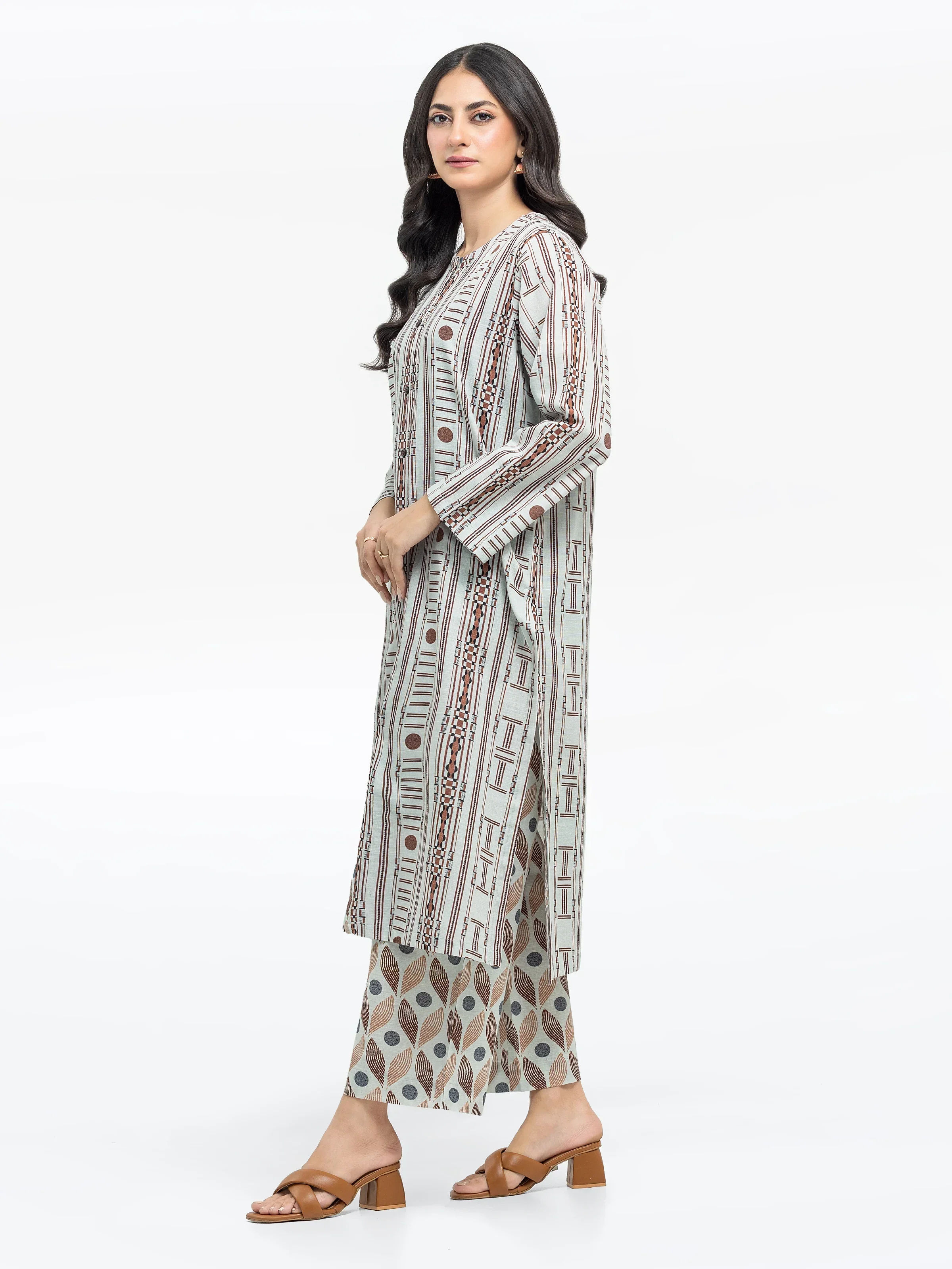 Pret Printed Khaddar Shirt Trouser - EWTKP24-81415ST - Image 4