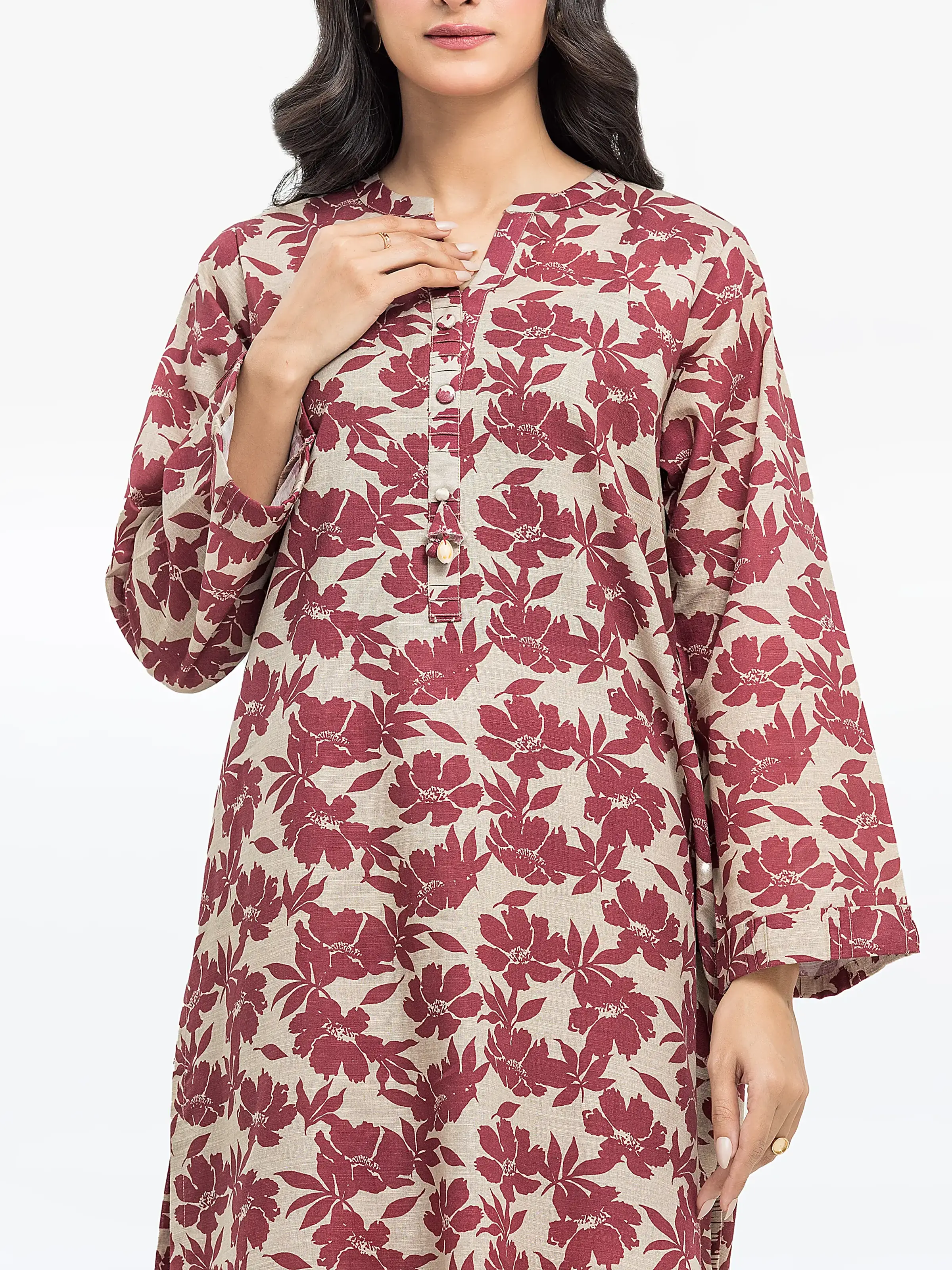 Pret Printed Khaddar Shirt Trouser - EWTKP24-81421ST - Image 2