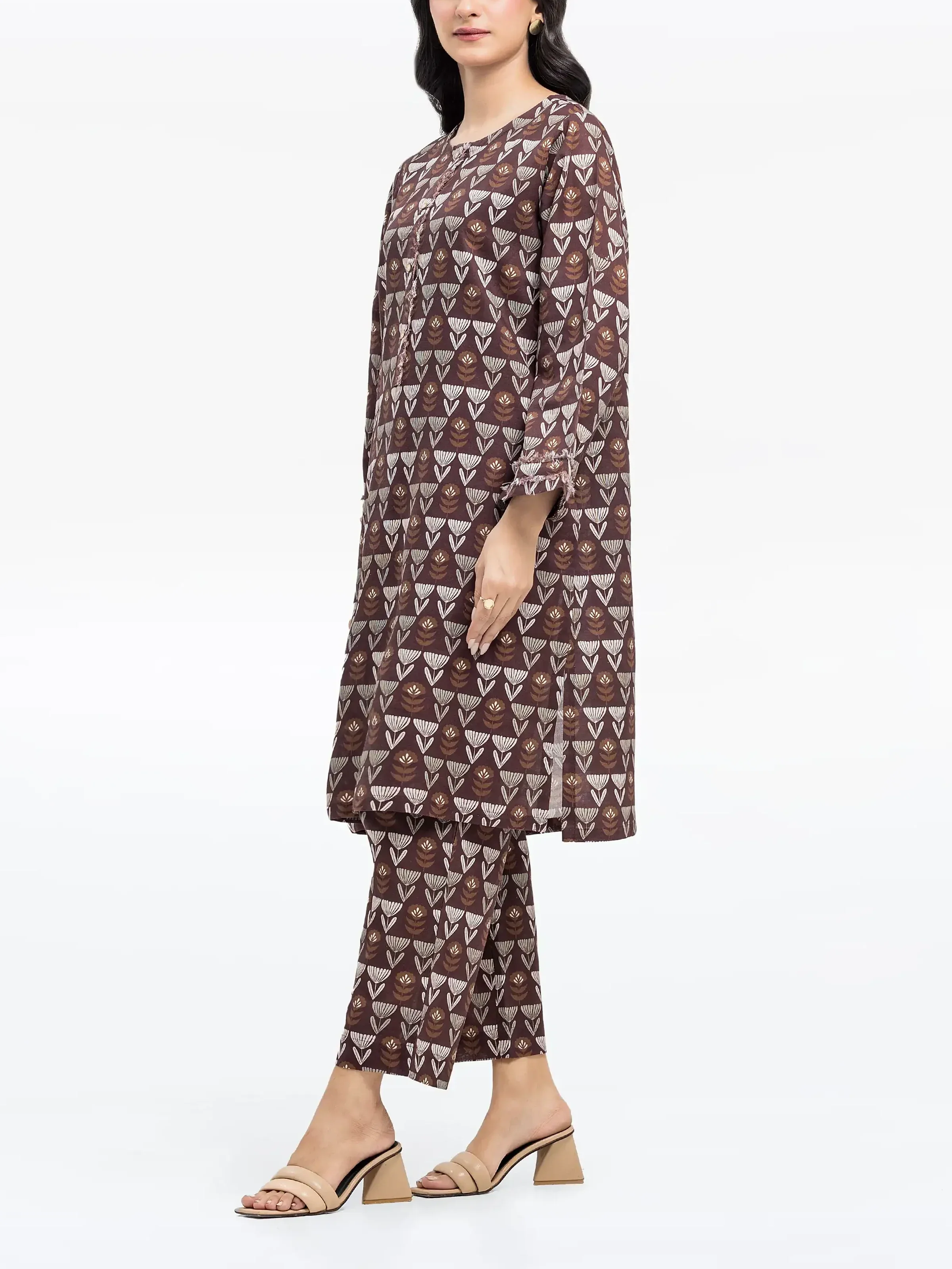 Pret Printed Khaddar Co-ord Set - EWTKP24-81500ST - Image 4