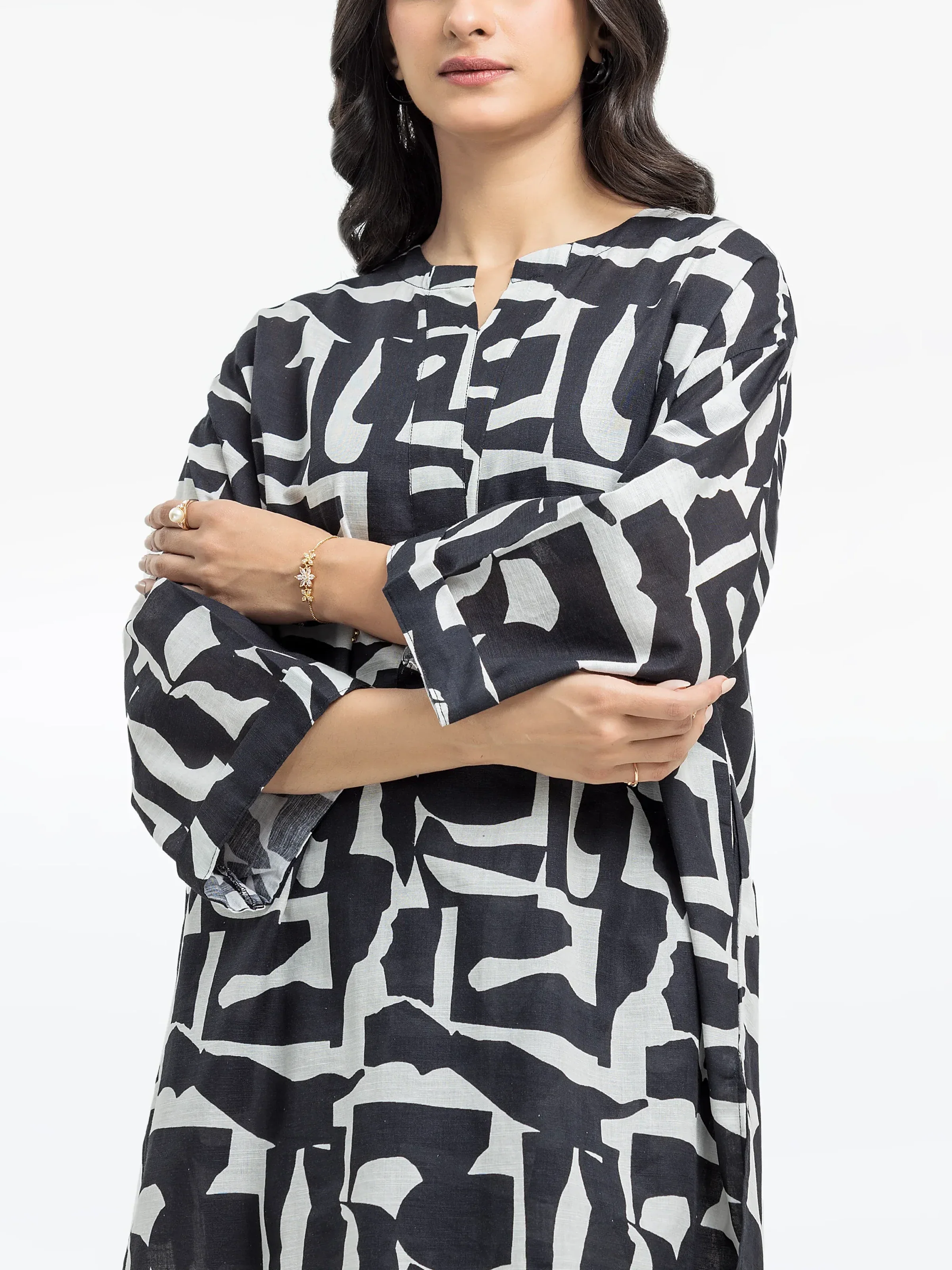 Pret Printed Khaddar Co-ord Set - EWTKP24-81503ST - Image 2