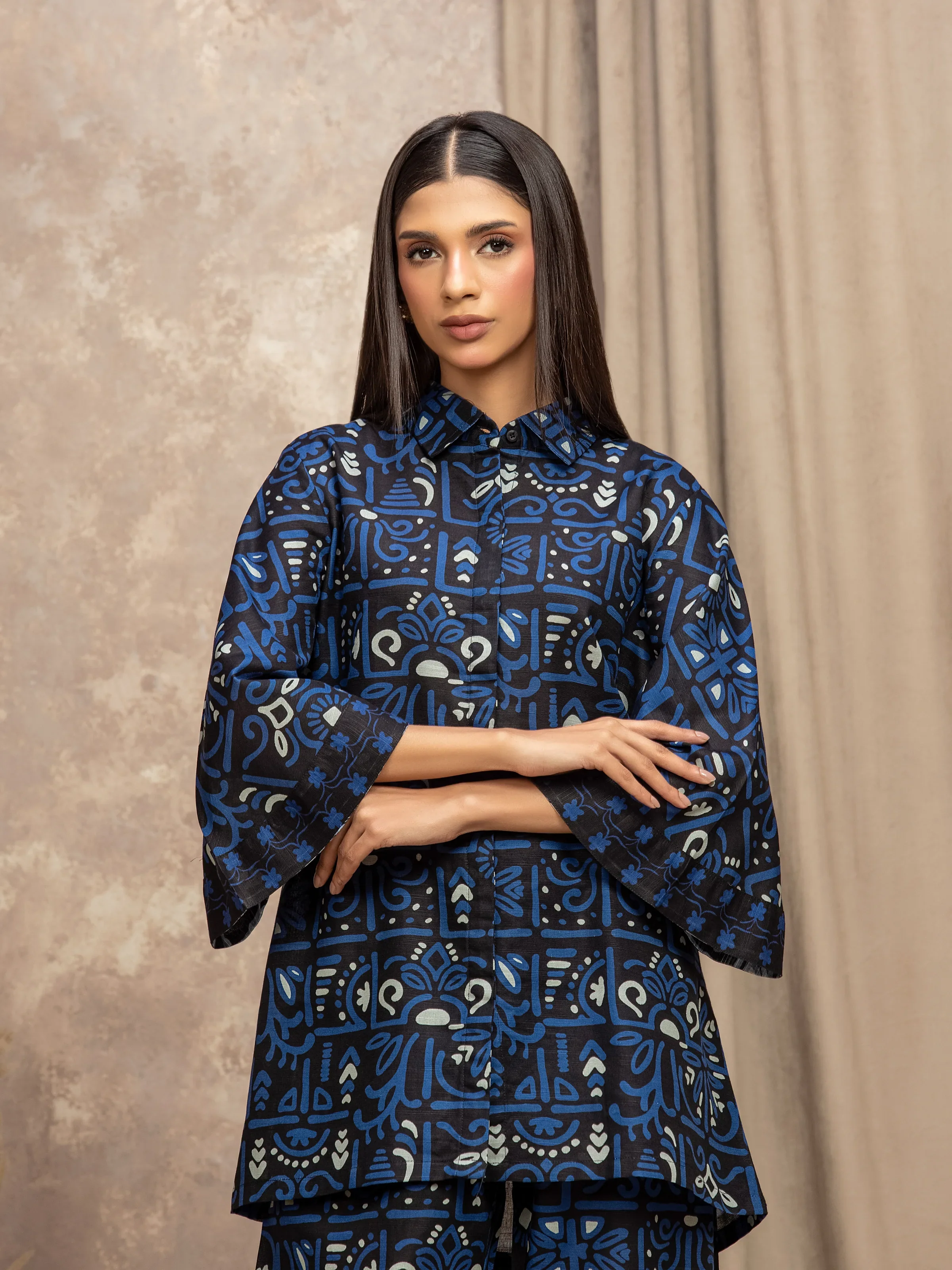 Pret Printed Khaddar Co-ord Set - EWTKP5-83010ST - Image 2