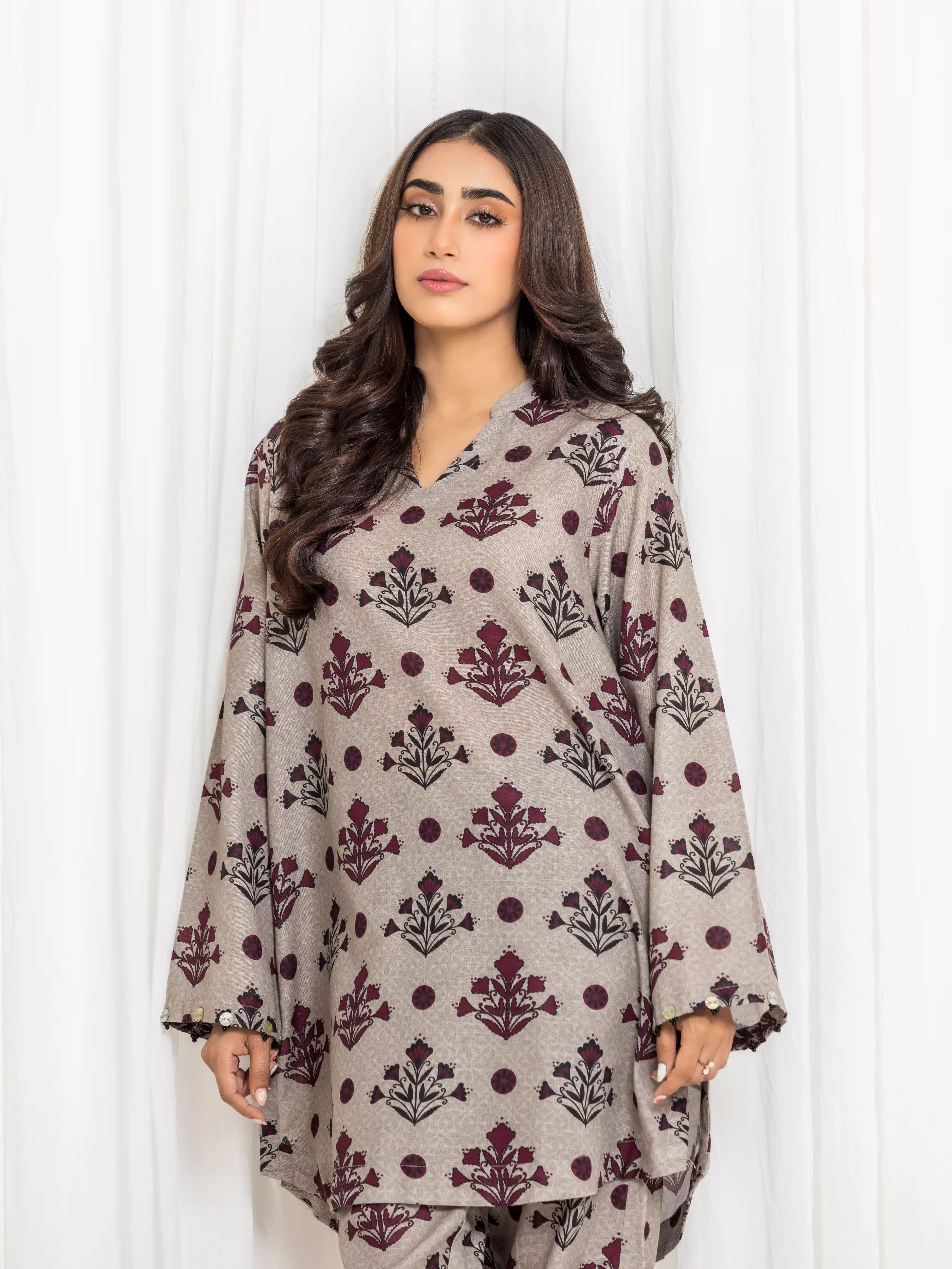 Pret Printed Khaddar Co-ord Set - EWTKP5-83011ST - Image 2